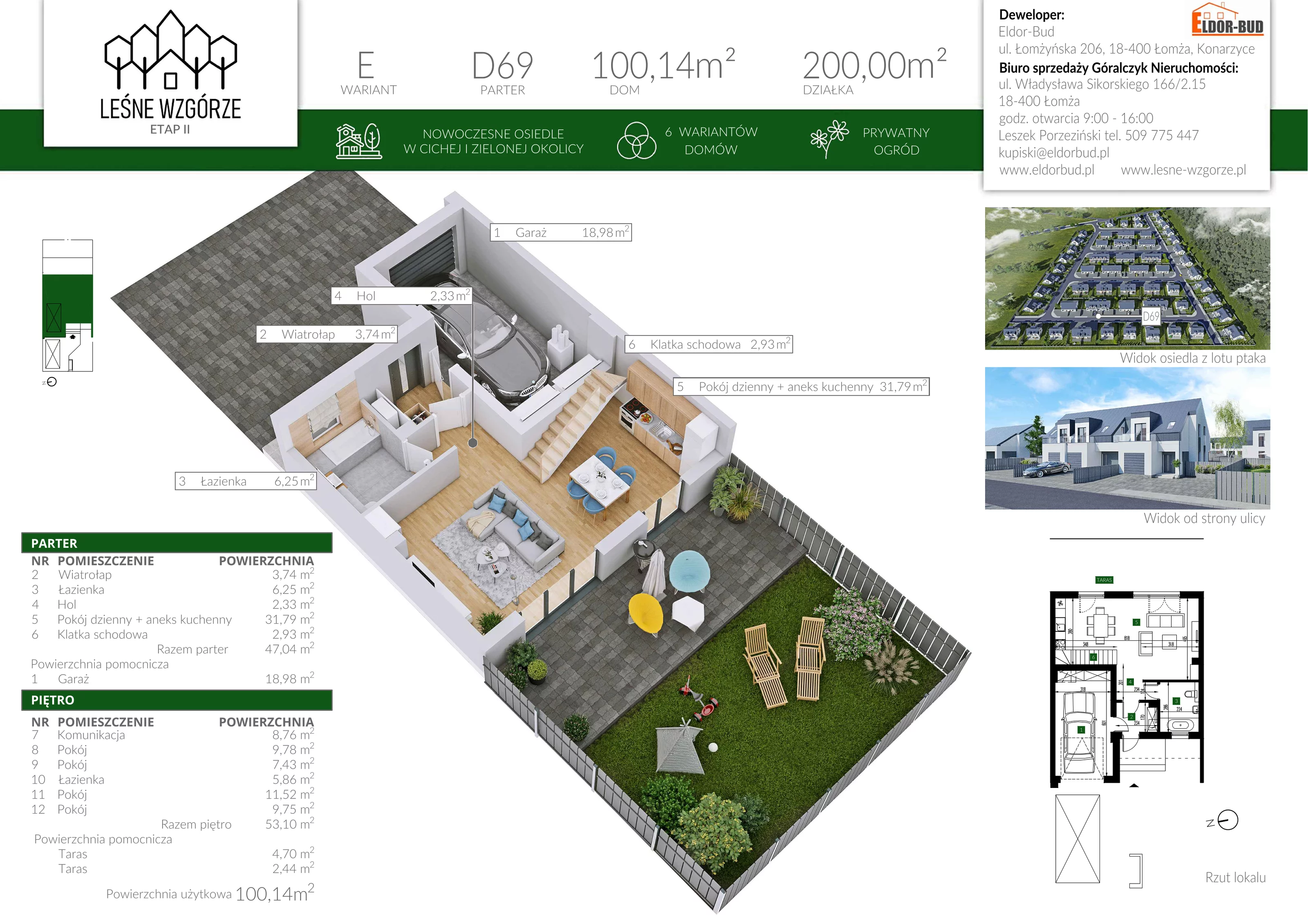 Dom 100,14 m², oferta nr D69, Leśne Wzgórze, Stare Kupiski, ul. Świerkowa