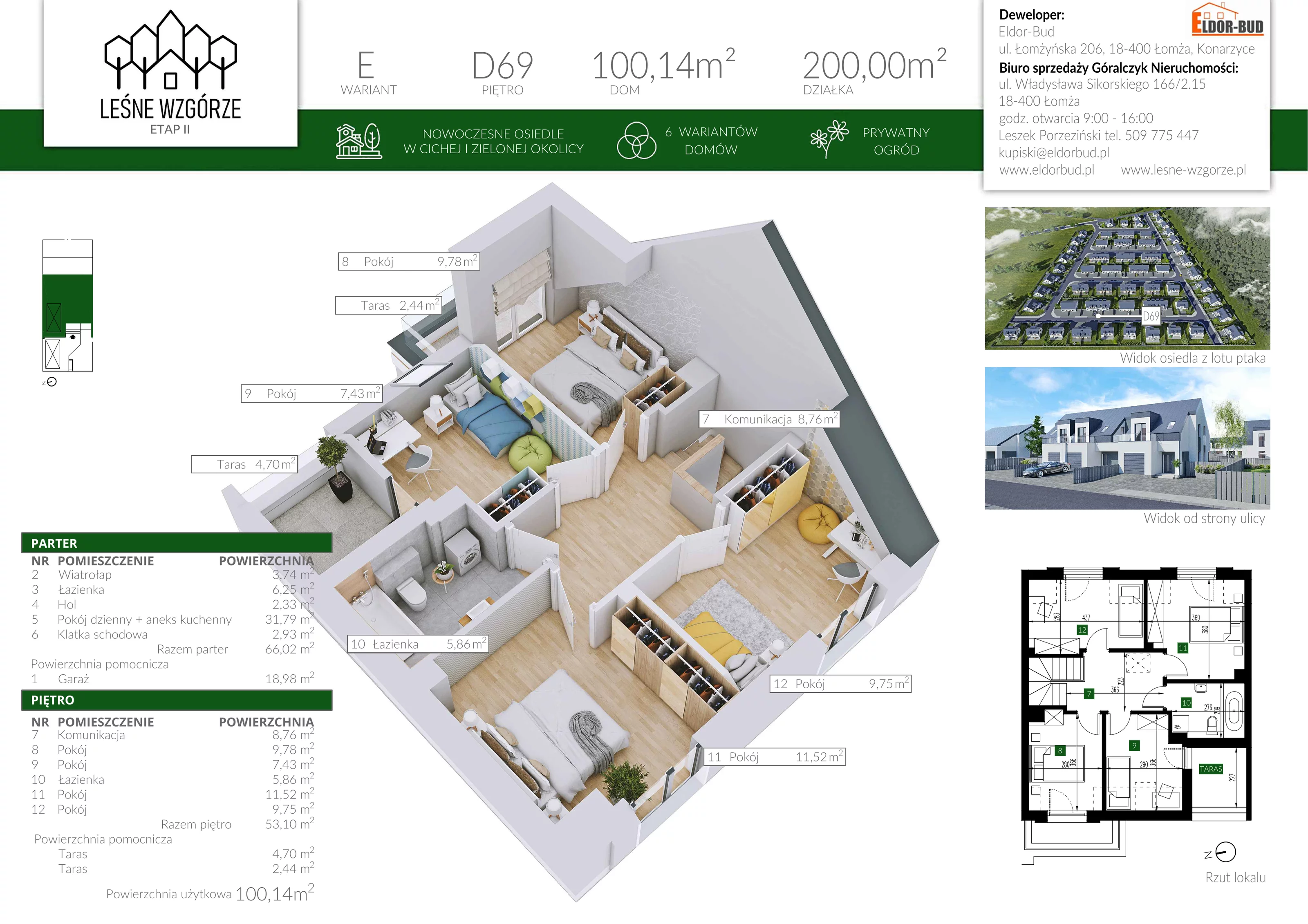 Dom 100,14 m², oferta nr D69, Leśne Wzgórze, Stare Kupiski, ul. Świerkowa