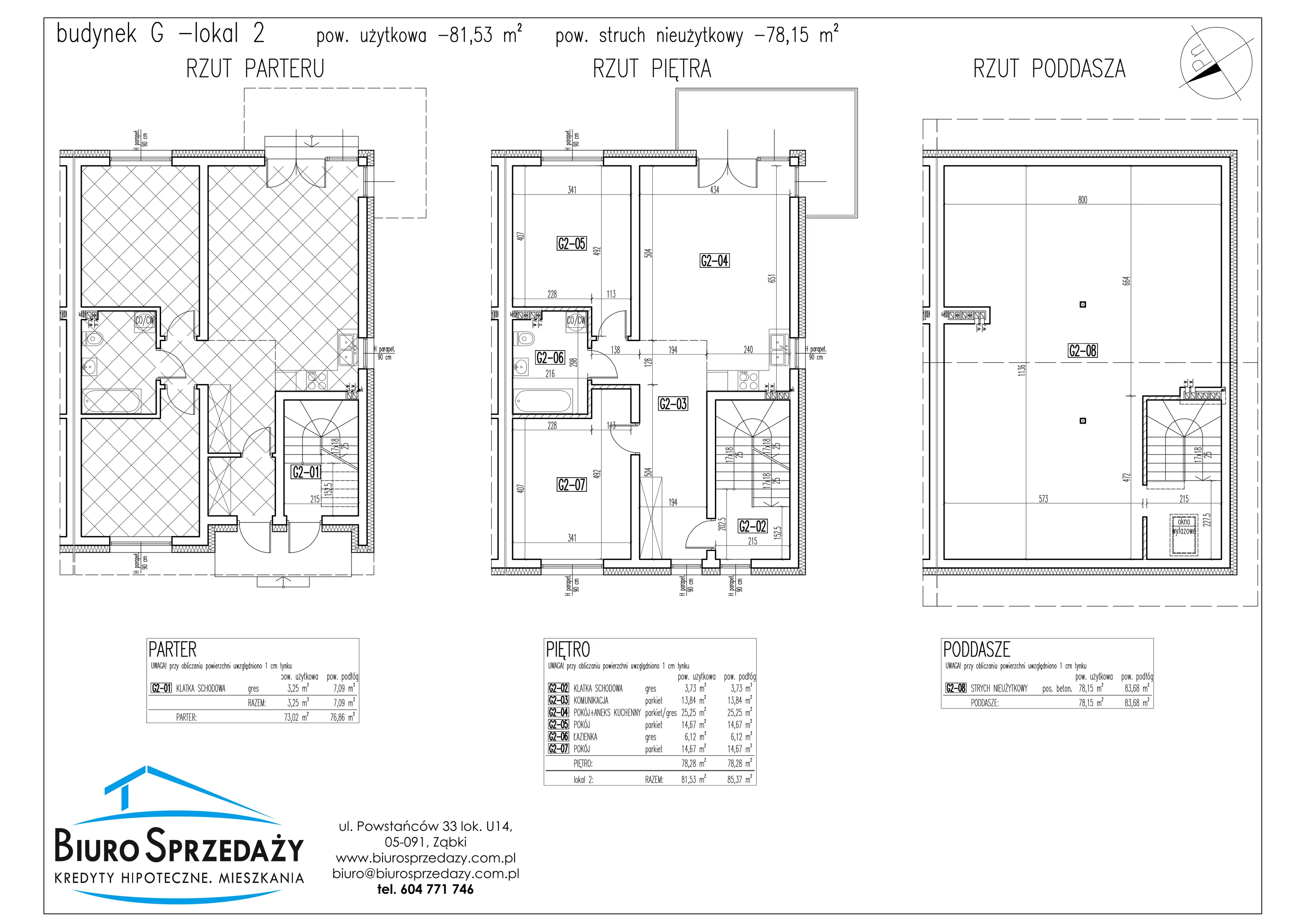 Mieszkanie 81,53 m², parter, oferta nr G2, Osiedle Słowackiego, Radzymin, ul. Słowackiego