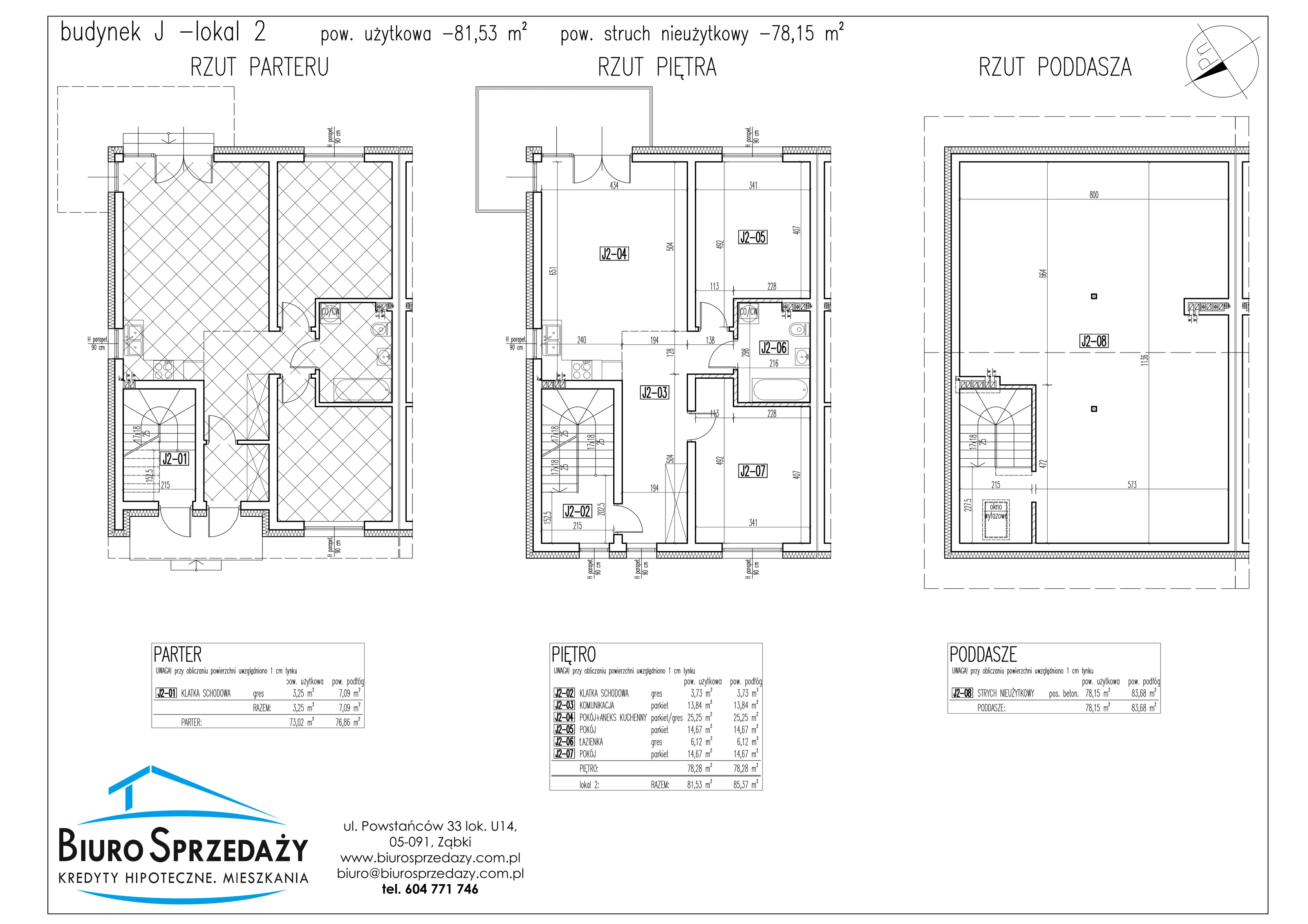 Mieszkanie 81,53 m², parter, oferta nr J2, Osiedle Słowackiego, Radzymin, ul. Słowackiego