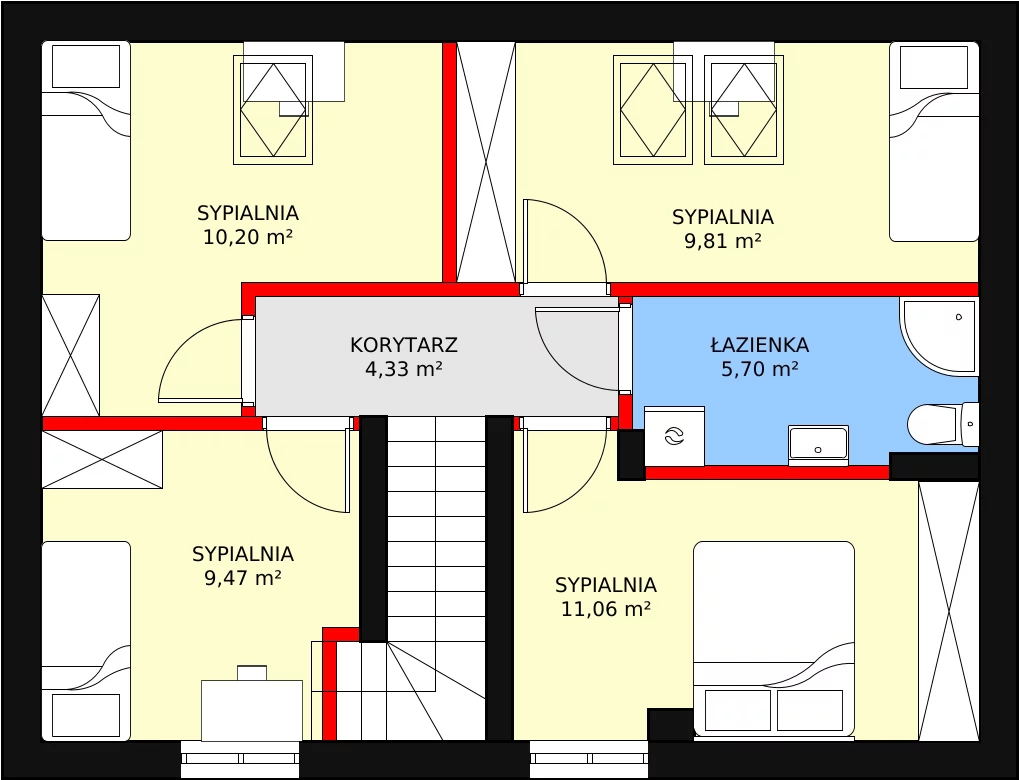 Dom 109,88 m², oferta nr 45A/1, Osiedle 11 Listopada, Zielonka, ul. 11 Listopada 45