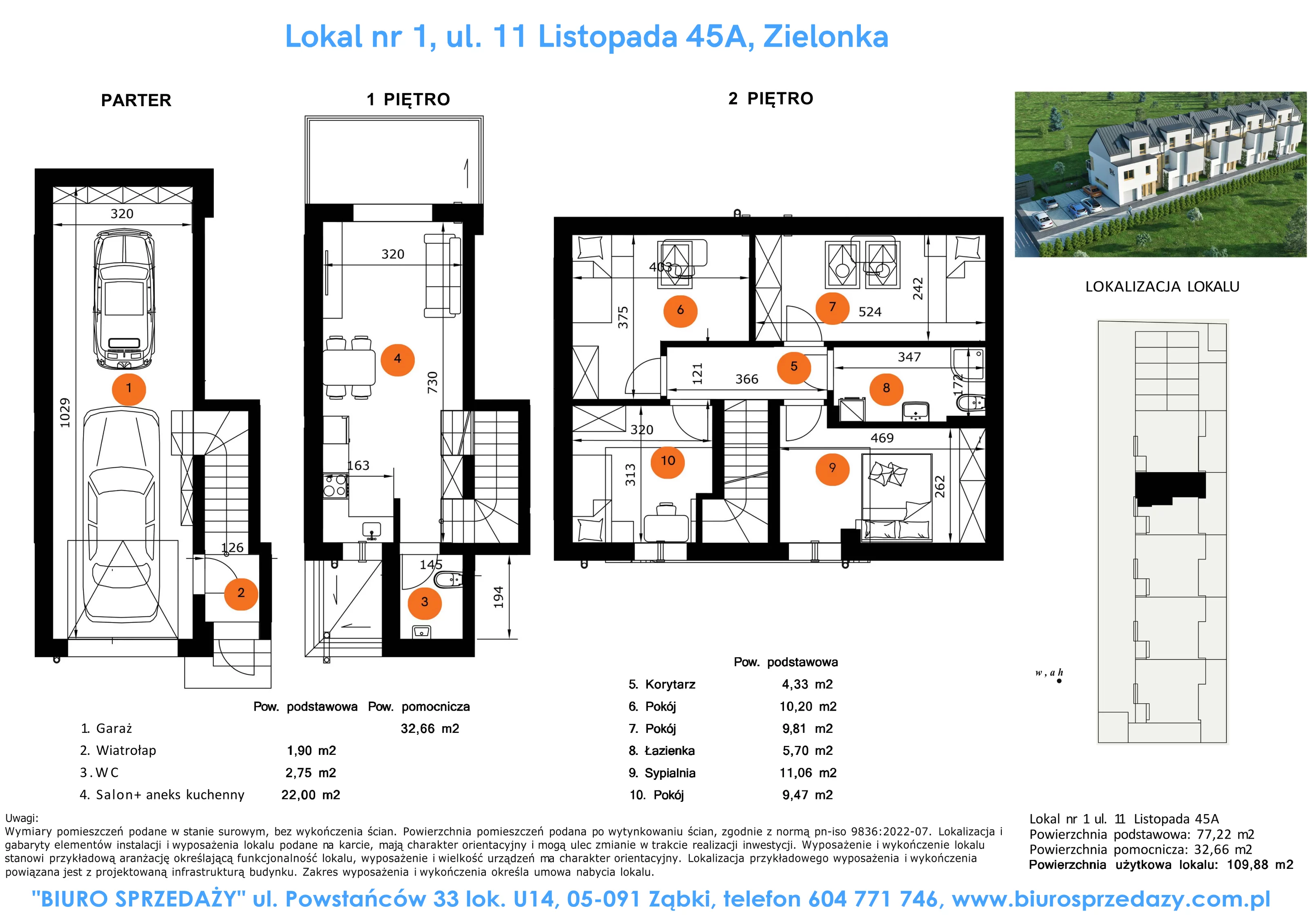 Dom 109,88 m², oferta nr 45A/1, Osiedle 11 Listopada, Zielonka, ul. 11 Listopada 45