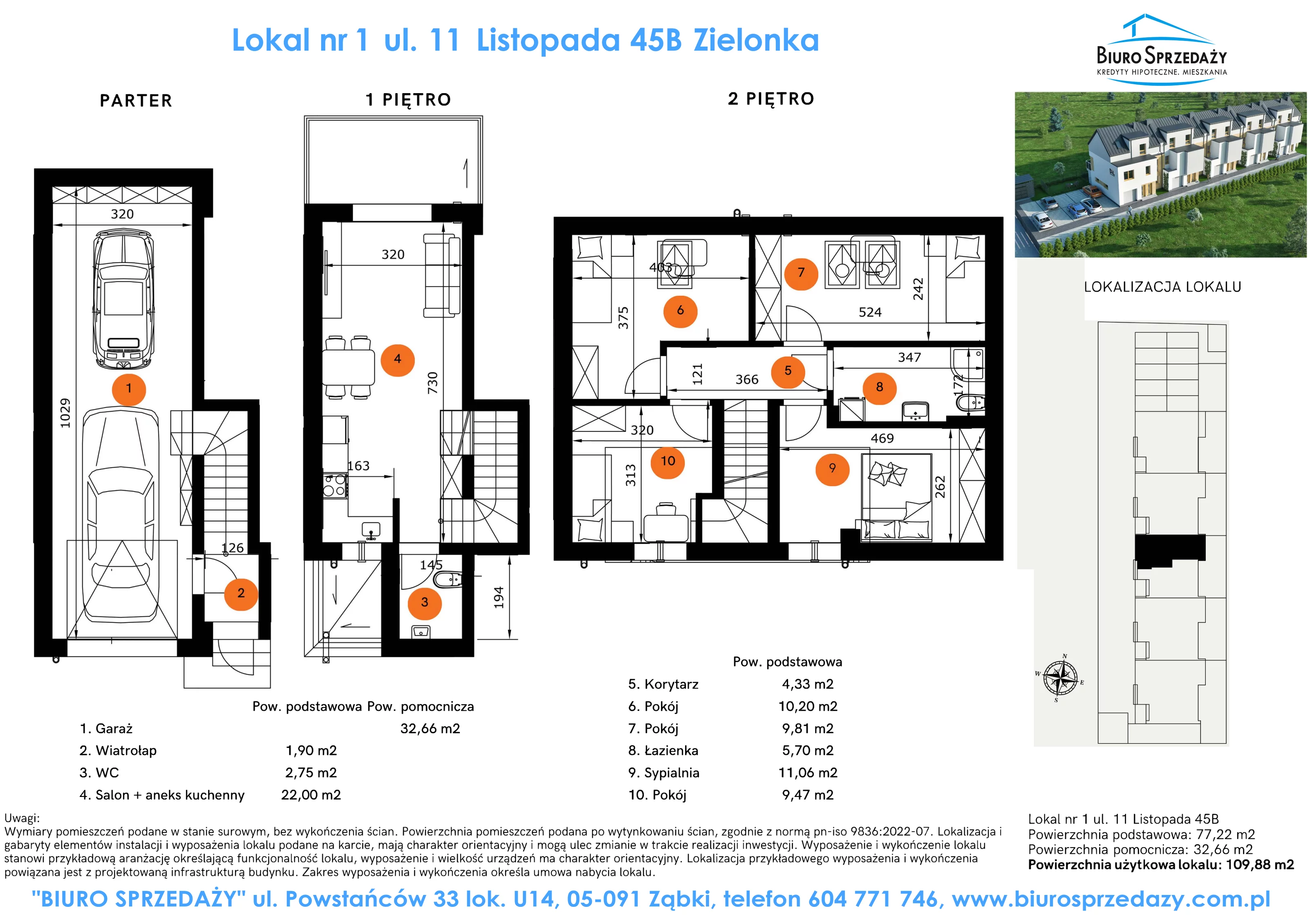 Dom 109,88 m², oferta nr 45B/1, Osiedle 11 Listopada, Zielonka, ul. 11 Listopada 45