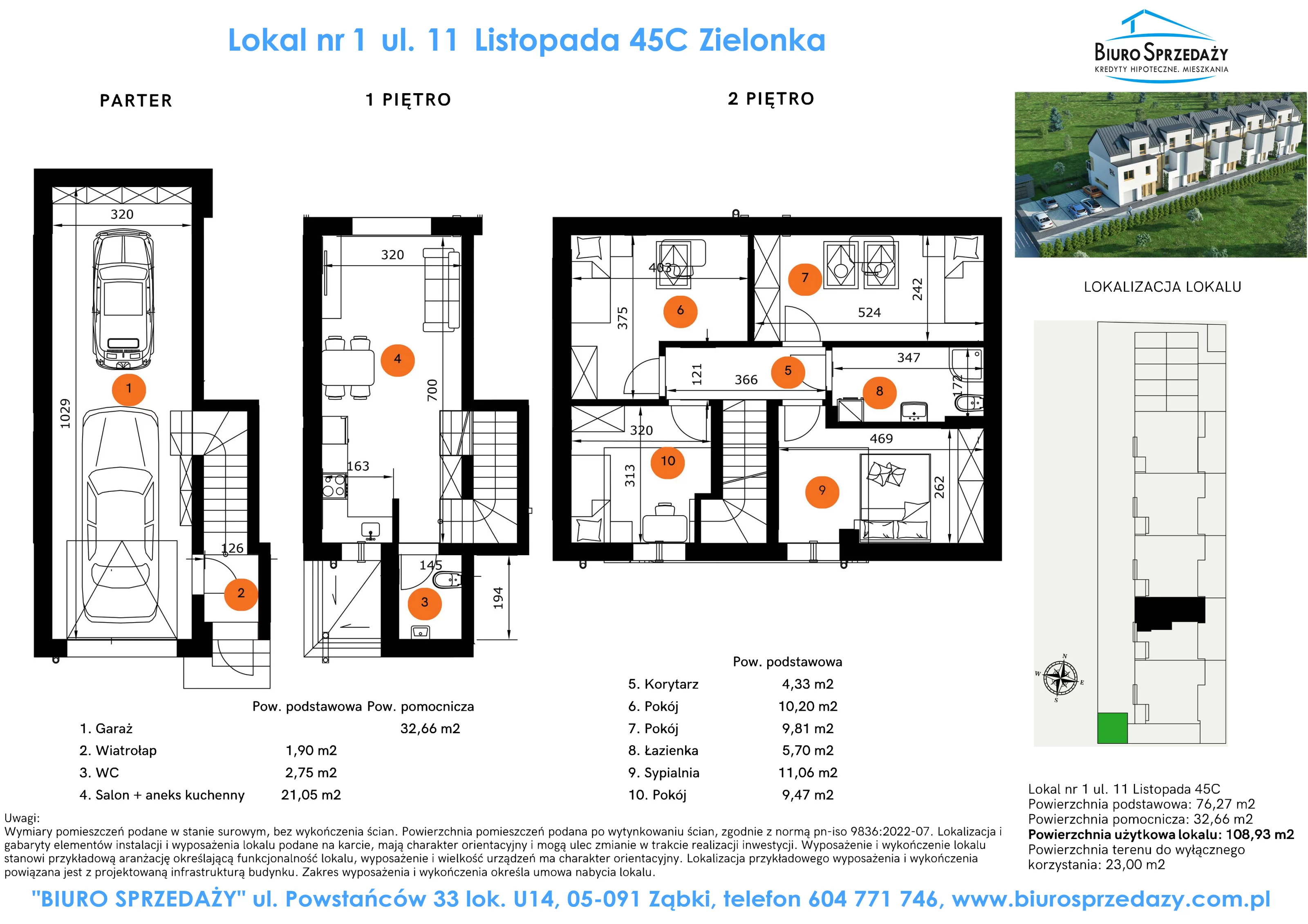 Dom 108,93 m², oferta nr 45C/1, Osiedle 11 Listopada, Zielonka, ul. 11 Listopada 45