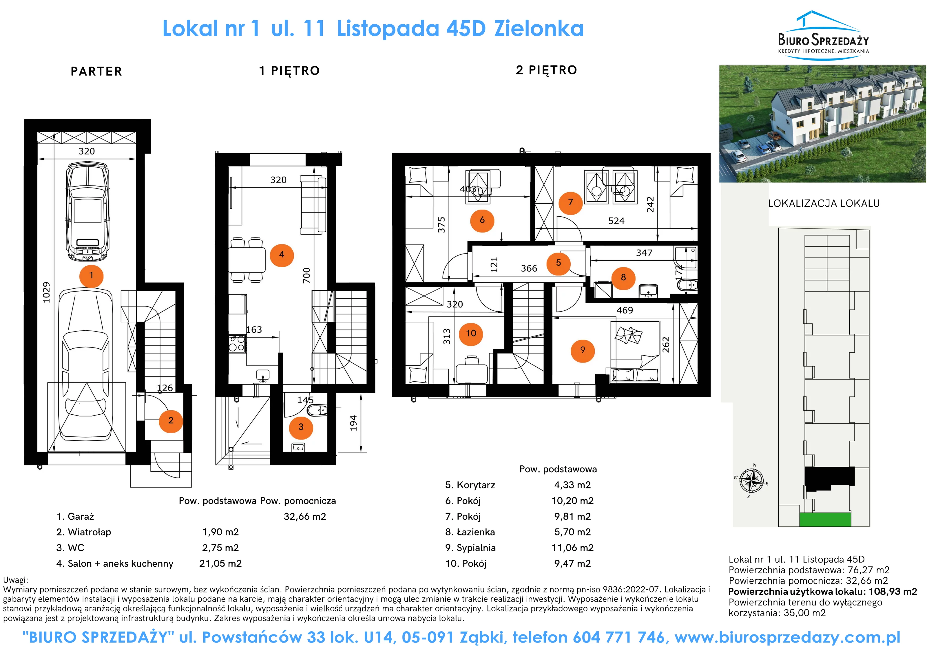 Dom 108,93 m², oferta nr 45D/1, Osiedle 11 Listopada, Zielonka, ul. 11 Listopada 45