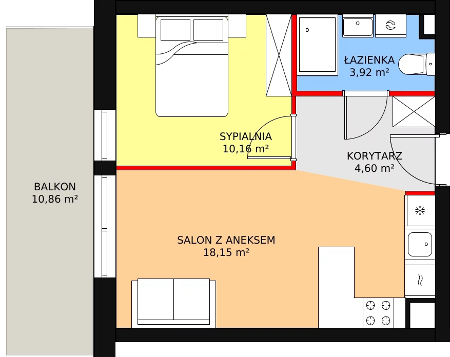 Apartament inwestycyjny 36,83 m², piętro 1, oferta nr A27, Ventis Apartments, Jastrzębia Góra, ul. Wczasowa