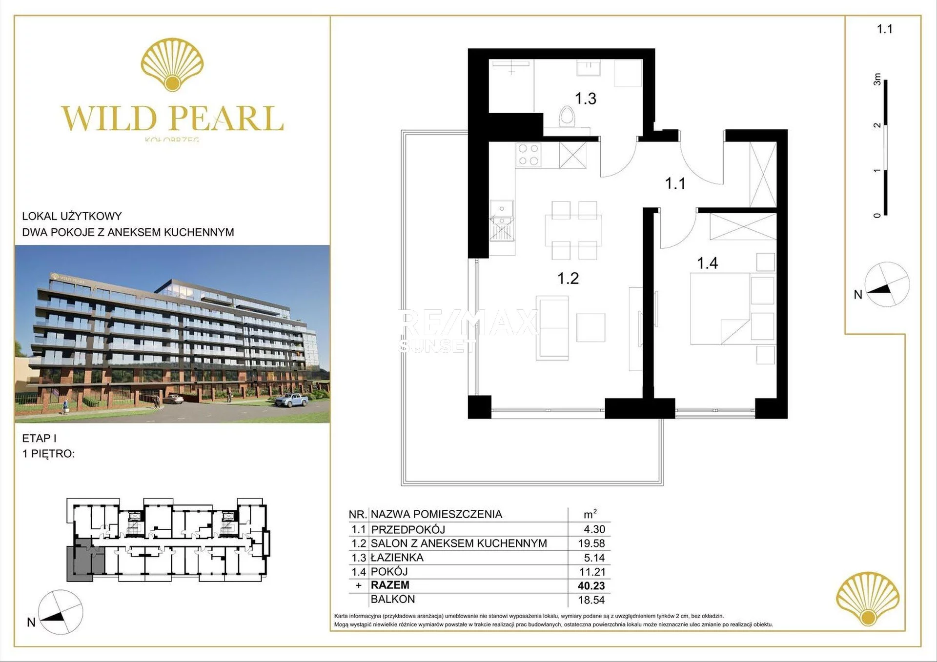2 pokoje, mieszkanie 40,23 m², piętro 1, oferta nr , 132-MS-Dzj9ONuoY8, Kołobrzeg, Solna