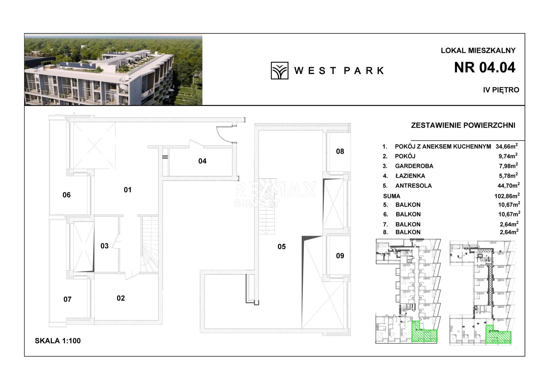 4 pokoje, mieszkanie 102,86 m², piętro 4, oferta nr , 498-MS-Dzj9ONuoY8, Kołobrzeg, Wylotowa