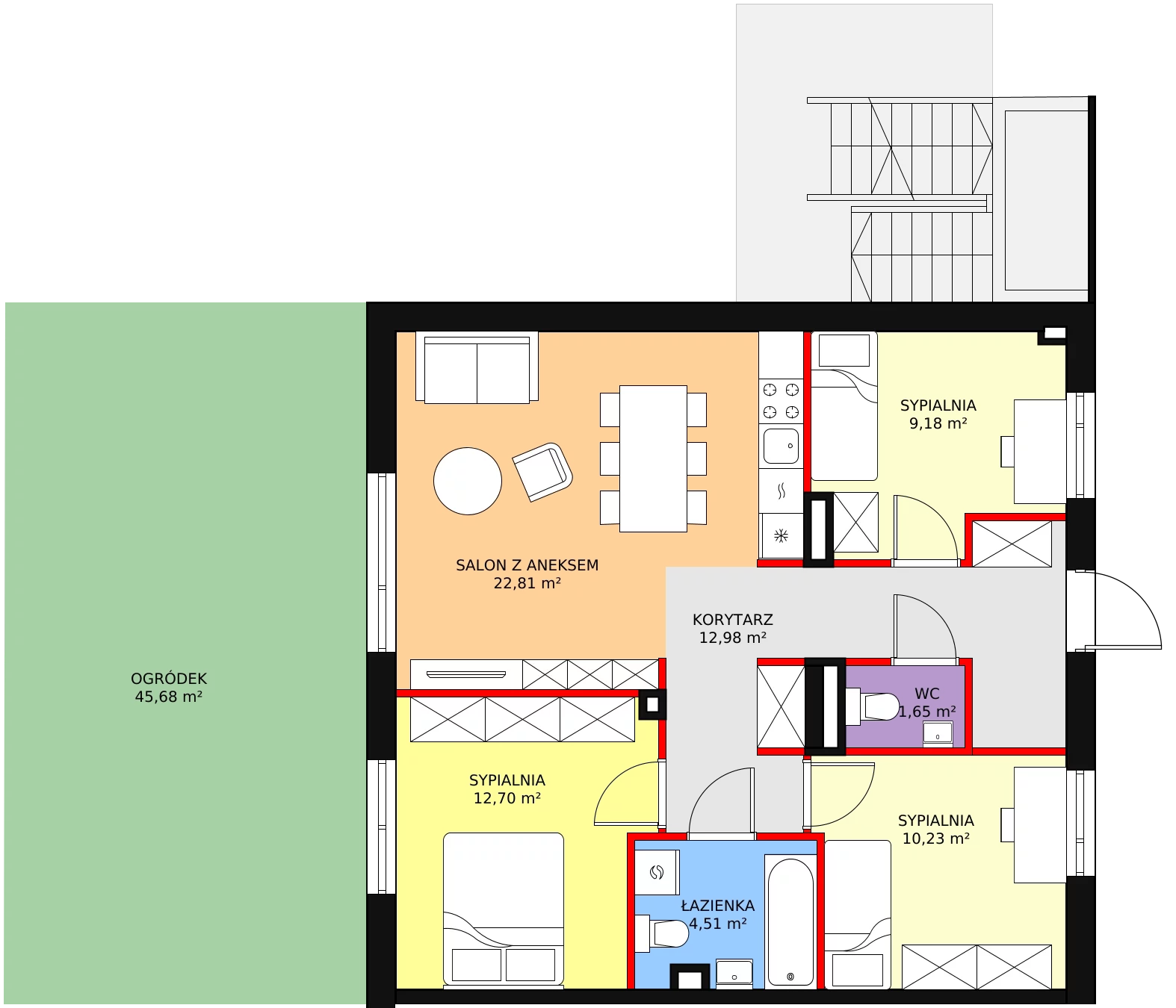 4 pokoje, mieszkanie 74,06 m², parter, oferta nr 4.C, Zielone Falenty, Falenty Duże, ul. Falencka