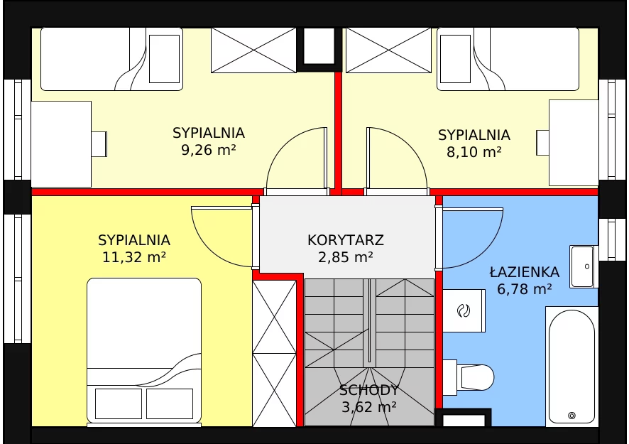 4 pokoje, mieszkanie 81,32 m², parter, oferta nr 5.B, Zielone Falenty, Falenty Duże, ul. Falencka