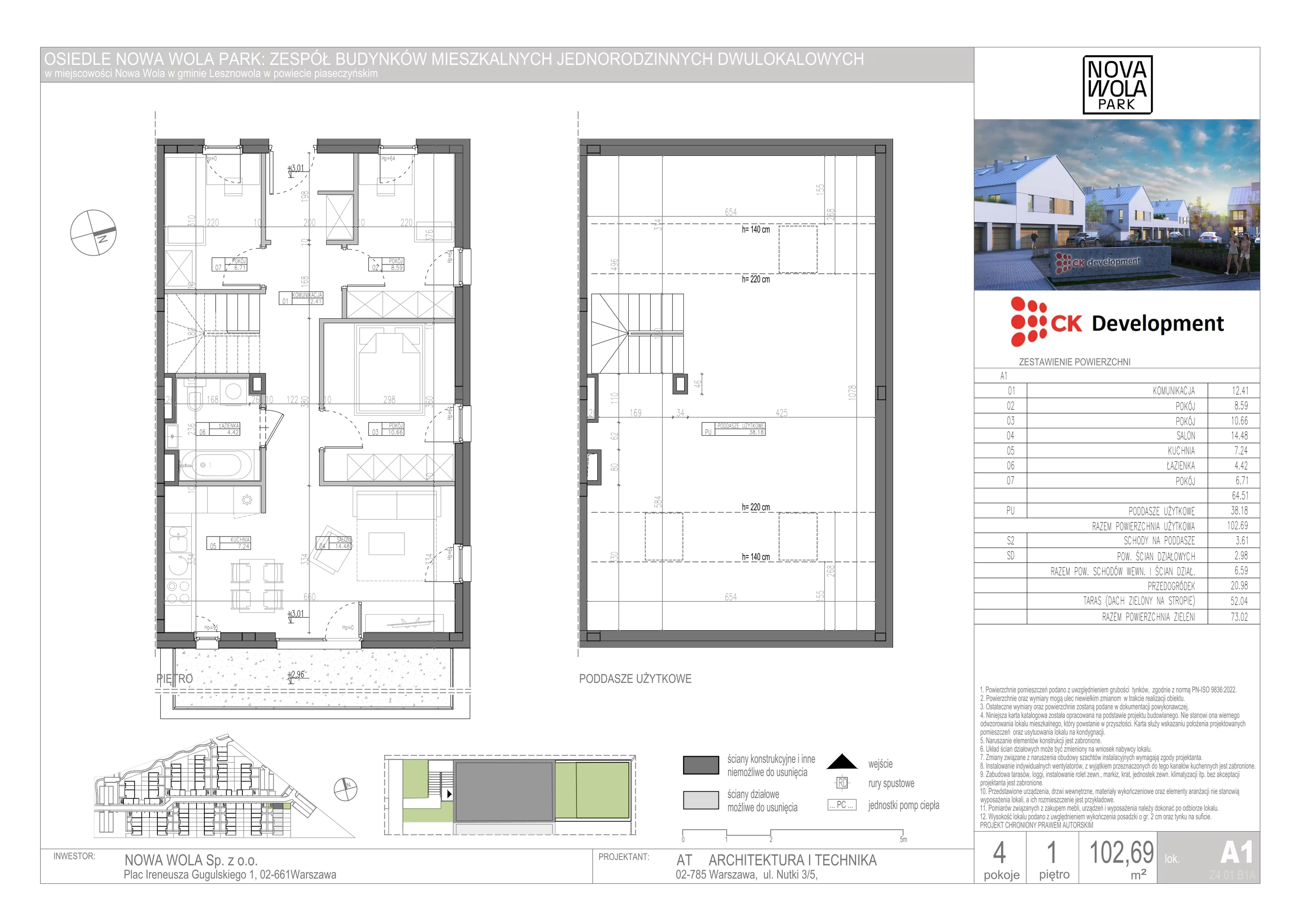 Dom 102,69 m², oferta nr A-1, Nova Wola Park, Nowa Wola, ul. Przepiórki