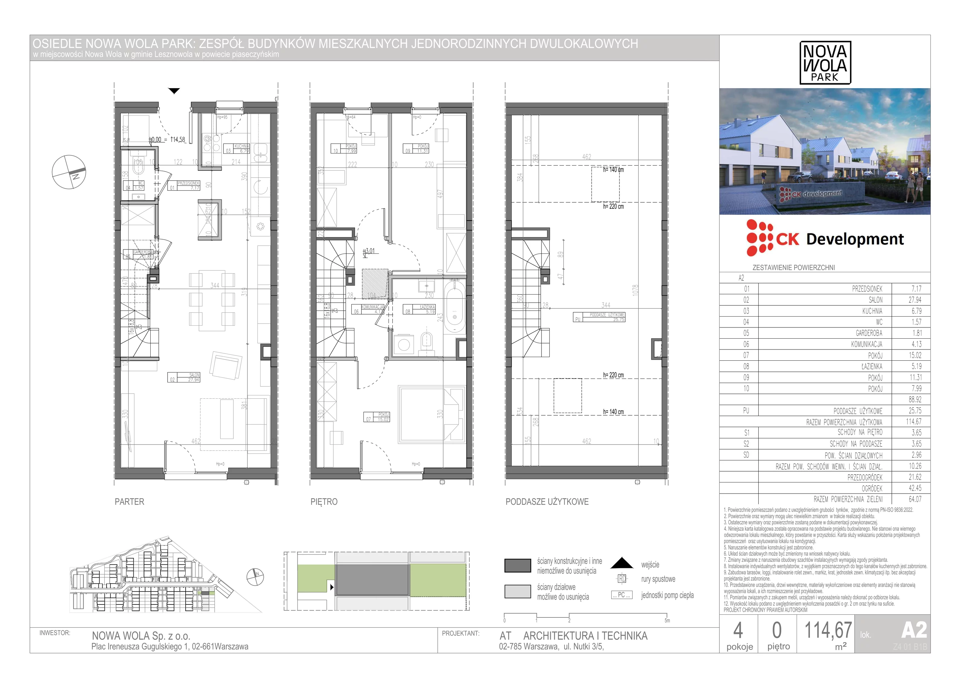 Dom 114,67 m², oferta nr A-2, Nova Wola Park, Nowa Wola, ul. Przepiórki