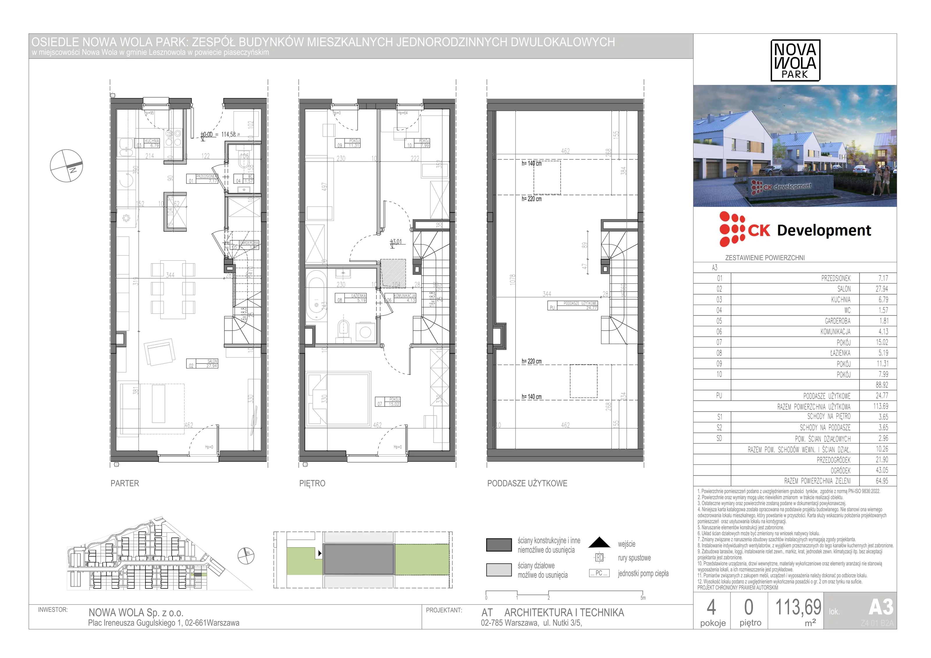 Dom 113,69 m², oferta nr A-3, Nova Wola Park, Nowa Wola, ul. Przepiórki