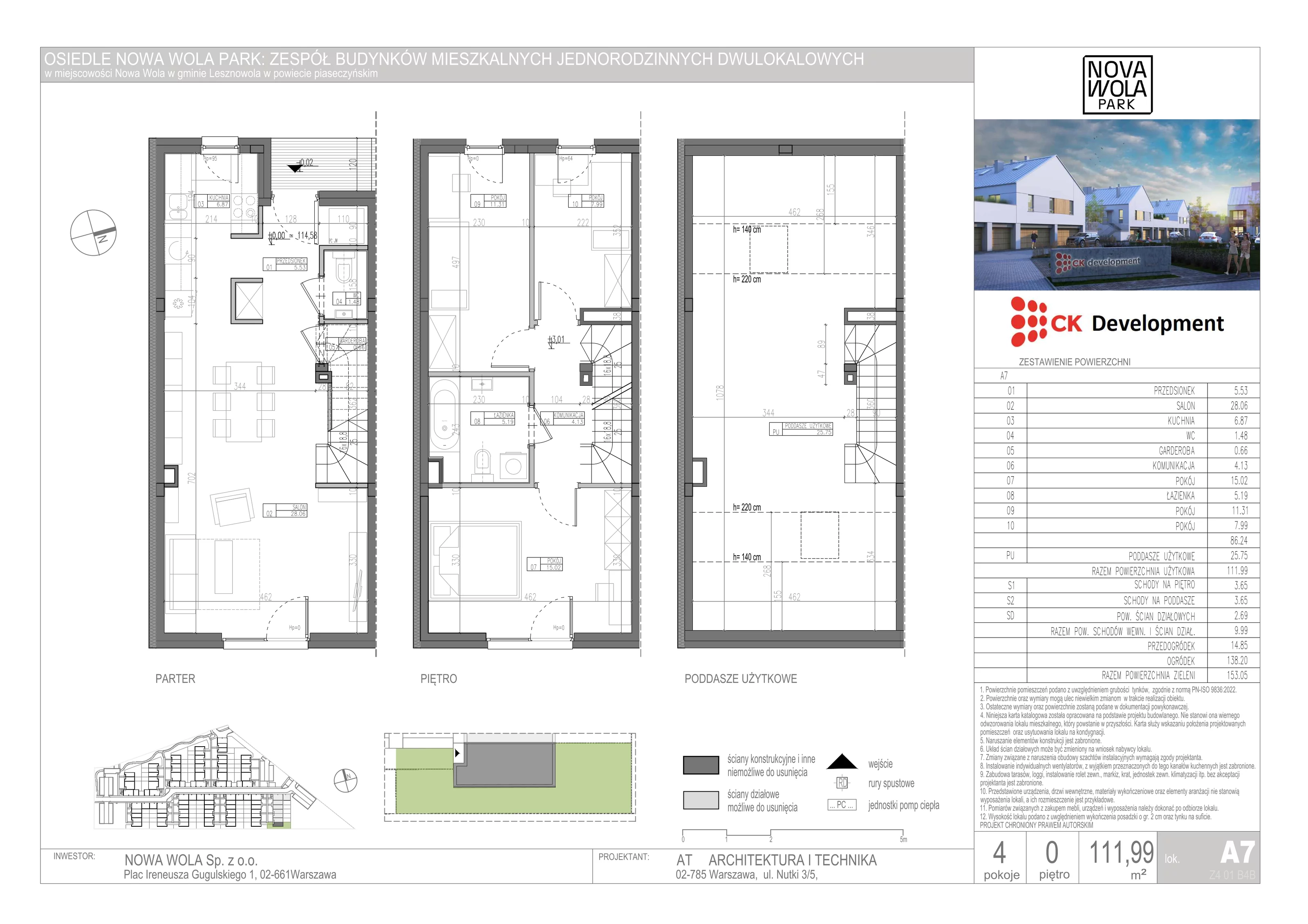 Dom 113,99 m², oferta nr A-7, Nova Wola Park, Nowa Wola, ul. Przepiórki