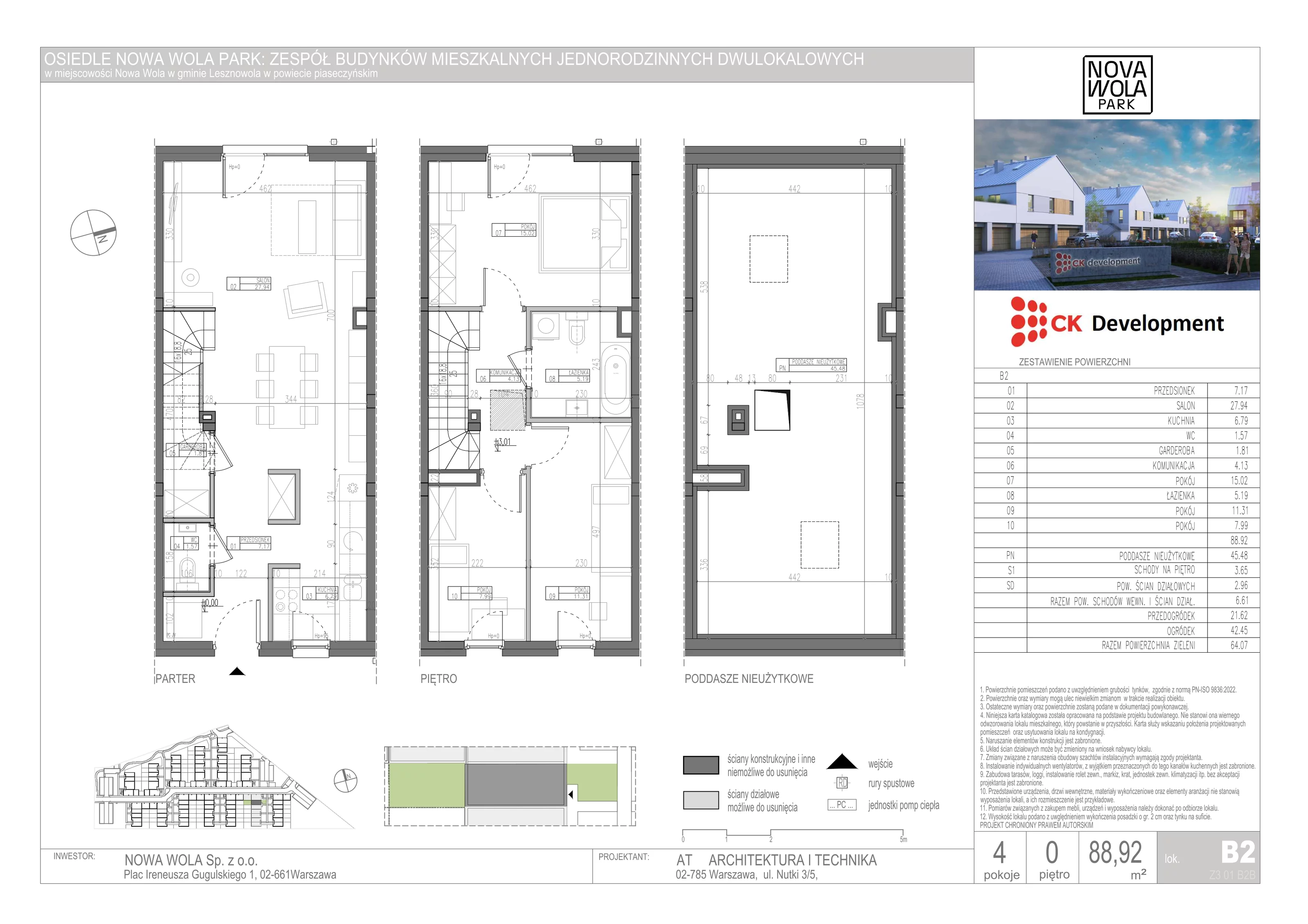 Dom 134,40 m², oferta nr B-2, Nova Wola Park, Nowa Wola, ul. Przepiórki