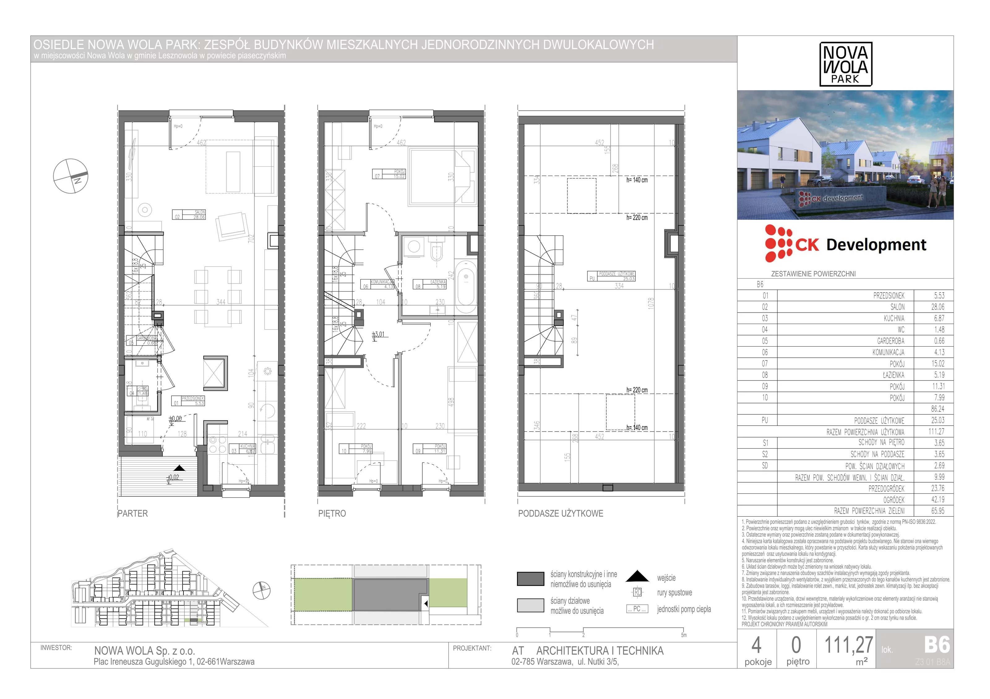 Dom 111,27 m², oferta nr B-6, Nova Wola Park, Nowa Wola, ul. Przepiórki