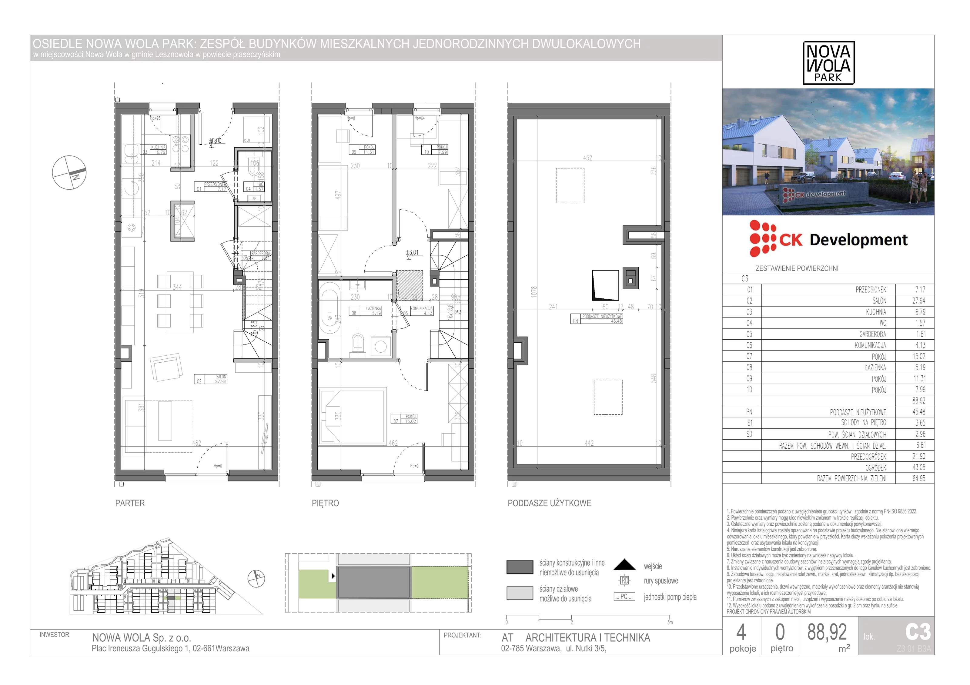 Dom 134,40 m², oferta nr C-3, Nova Wola Park, Nowa Wola, ul. Przepiórki