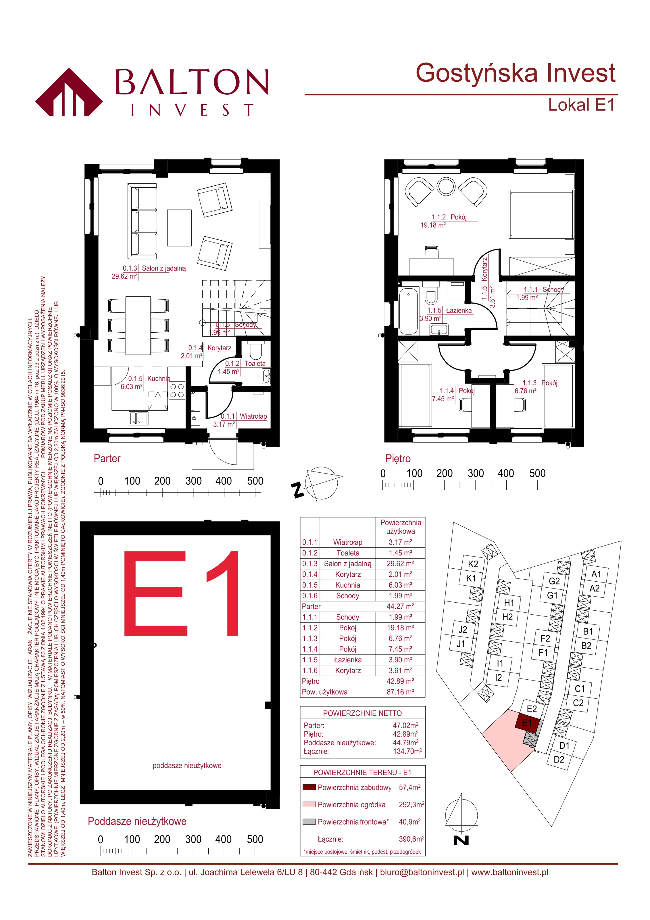 Dom 134,70 m², oferta nr E1, Gostyńska Invest, Gdańsk, Kokoszki, Kiełpino Górne, ul. Gostyńska