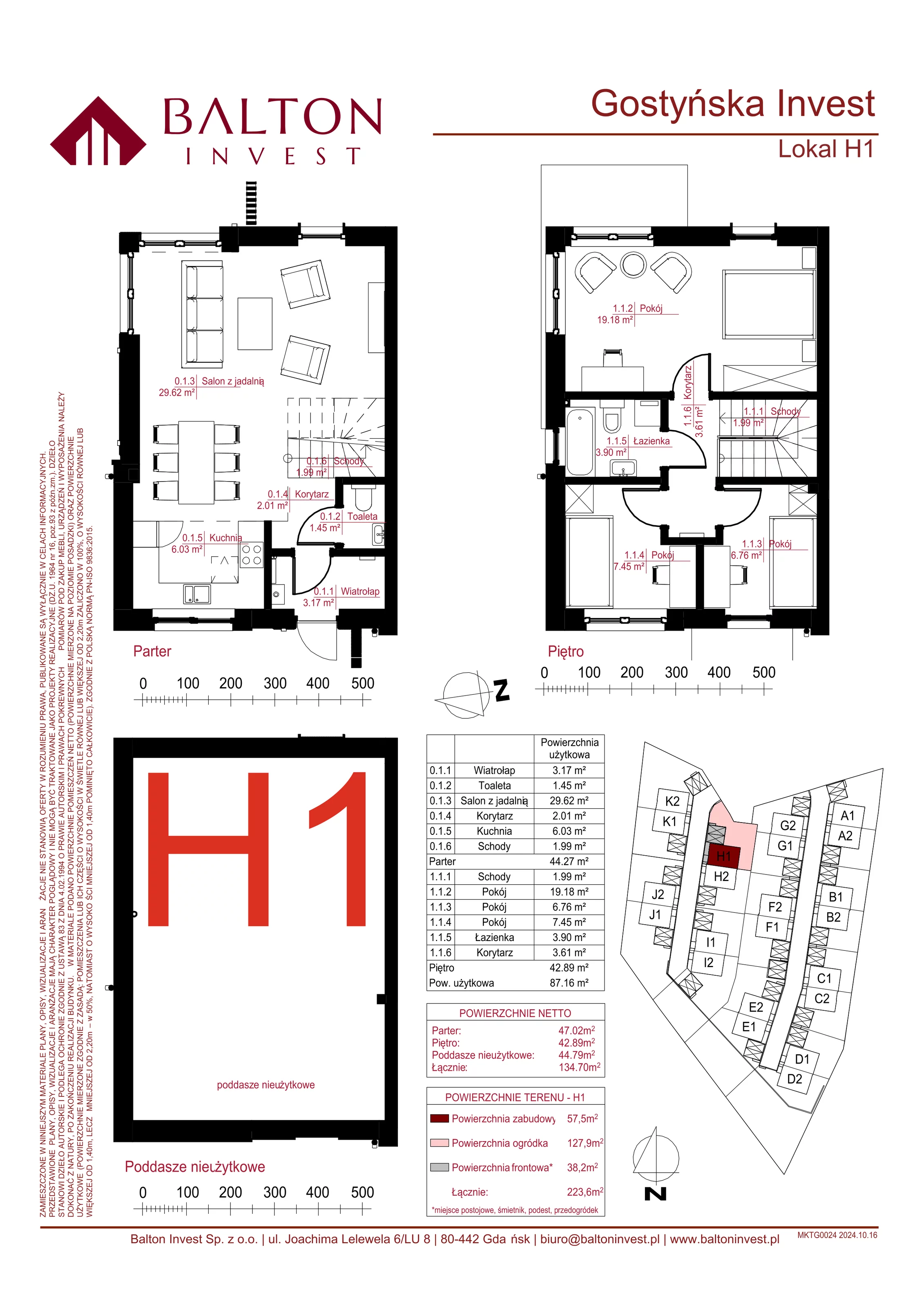 Dom 134,70 m², oferta nr H1, Gostyńska Invest, Gdańsk, Kokoszki, Kiełpino Górne, ul. Gostyńska