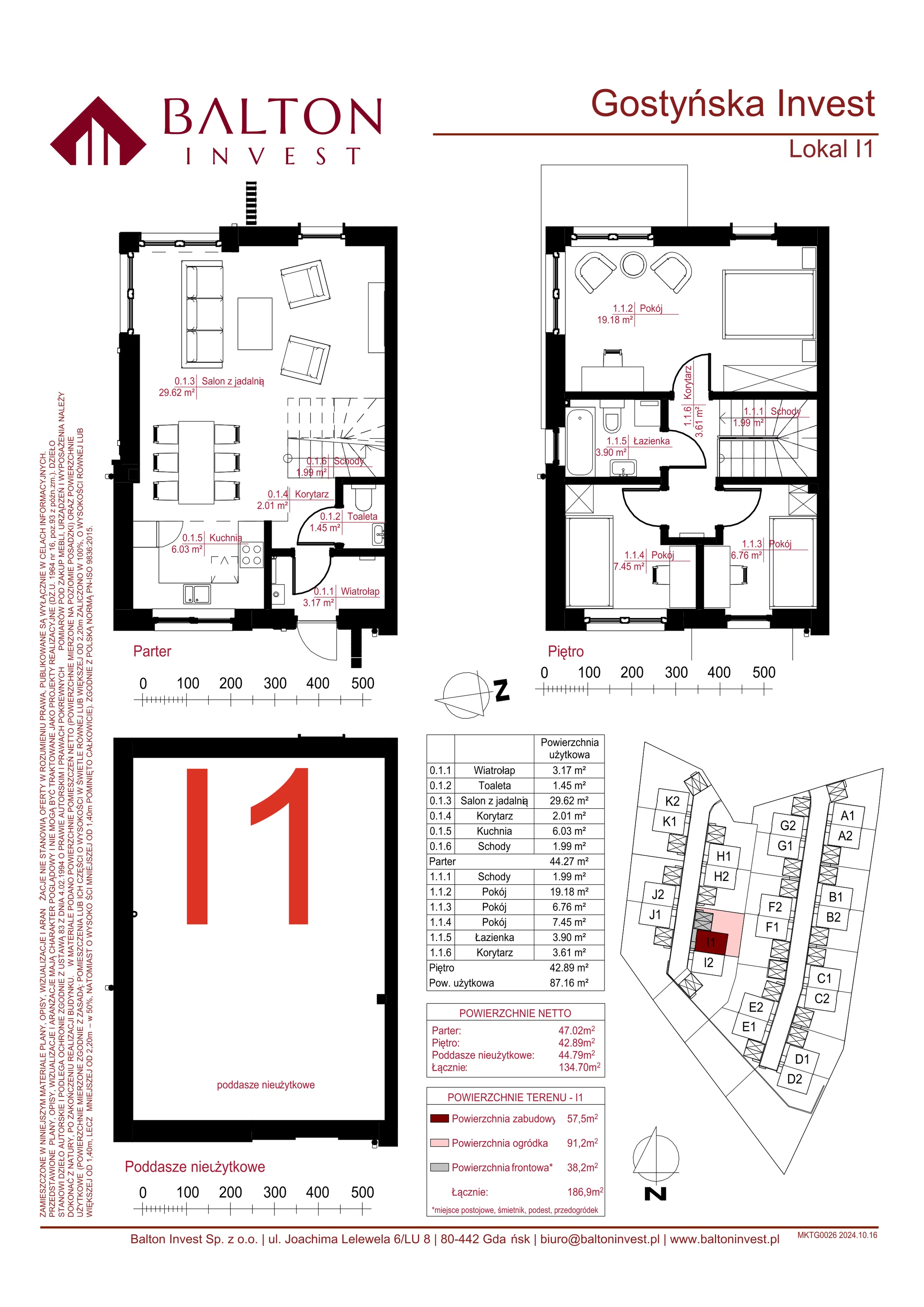 Dom 134,70 m², oferta nr I1, Gostyńska Invest, Gdańsk, Kokoszki, Kiełpino Górne, ul. Gostyńska