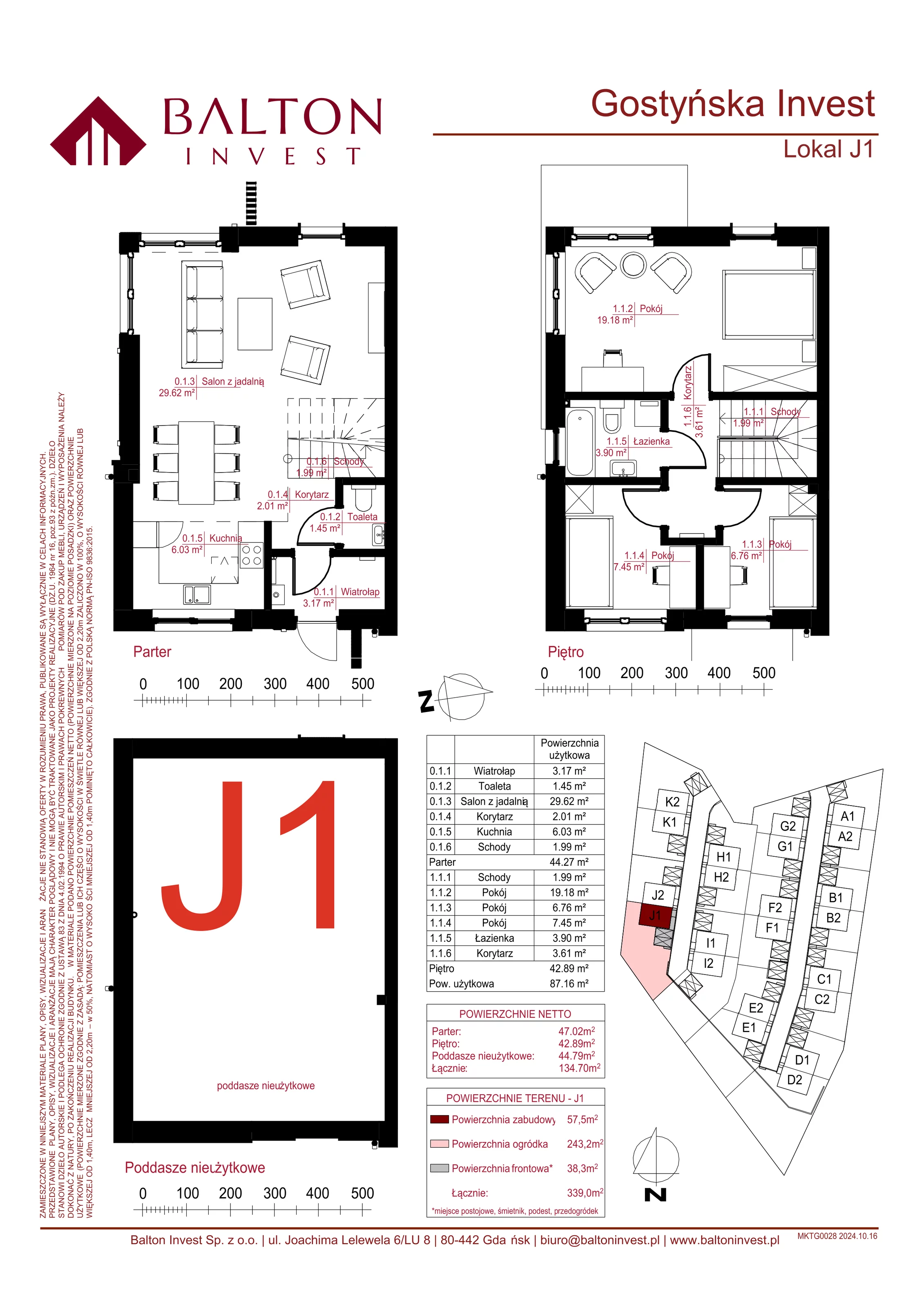 Dom 134,70 m², oferta nr J1, Gostyńska Invest, Gdańsk, Kokoszki, Kiełpino Górne, ul. Gostyńska