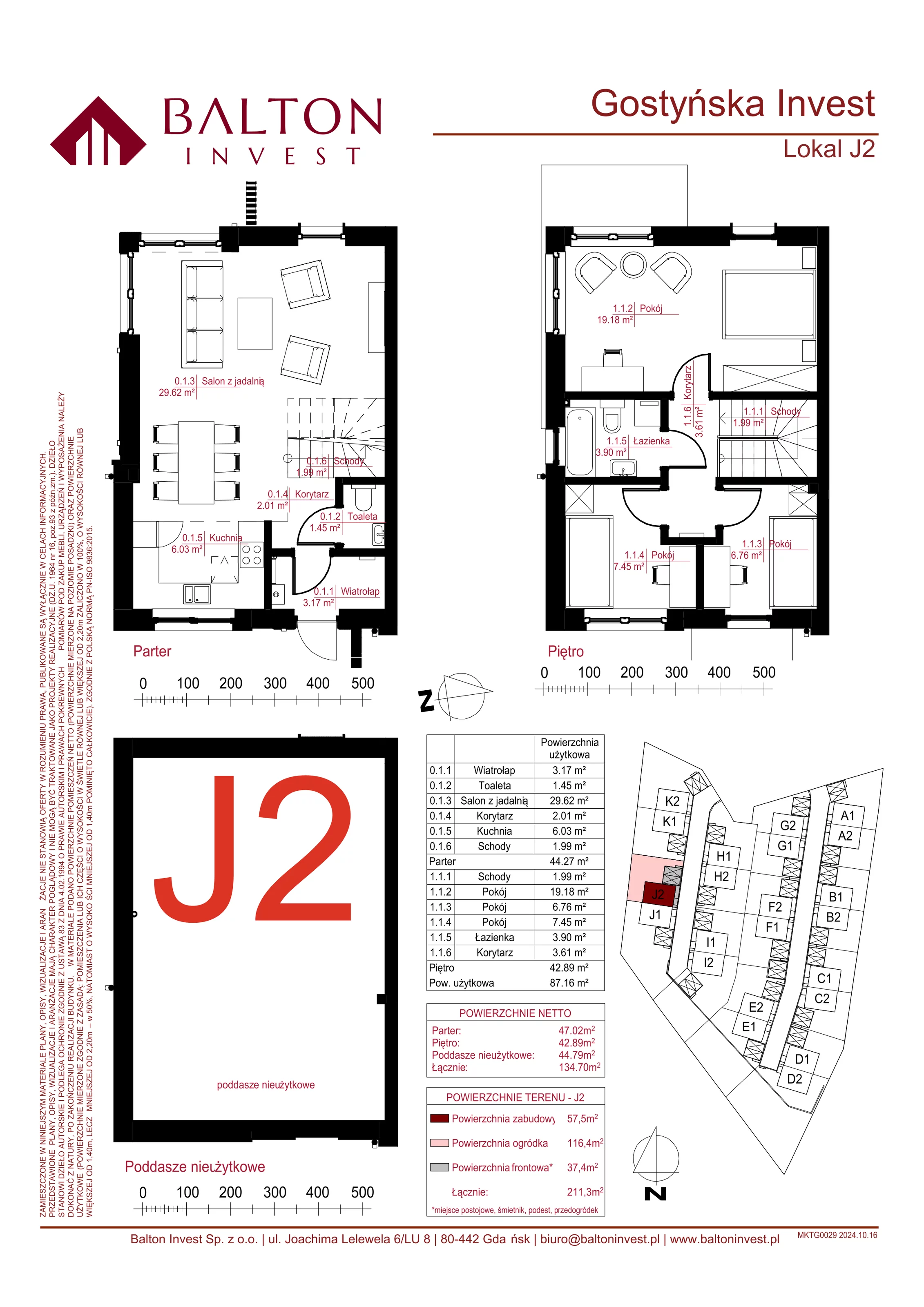 Dom 134,70 m², oferta nr J2, Gostyńska Invest, Gdańsk, Kokoszki, Kiełpino Górne, ul. Gostyńska