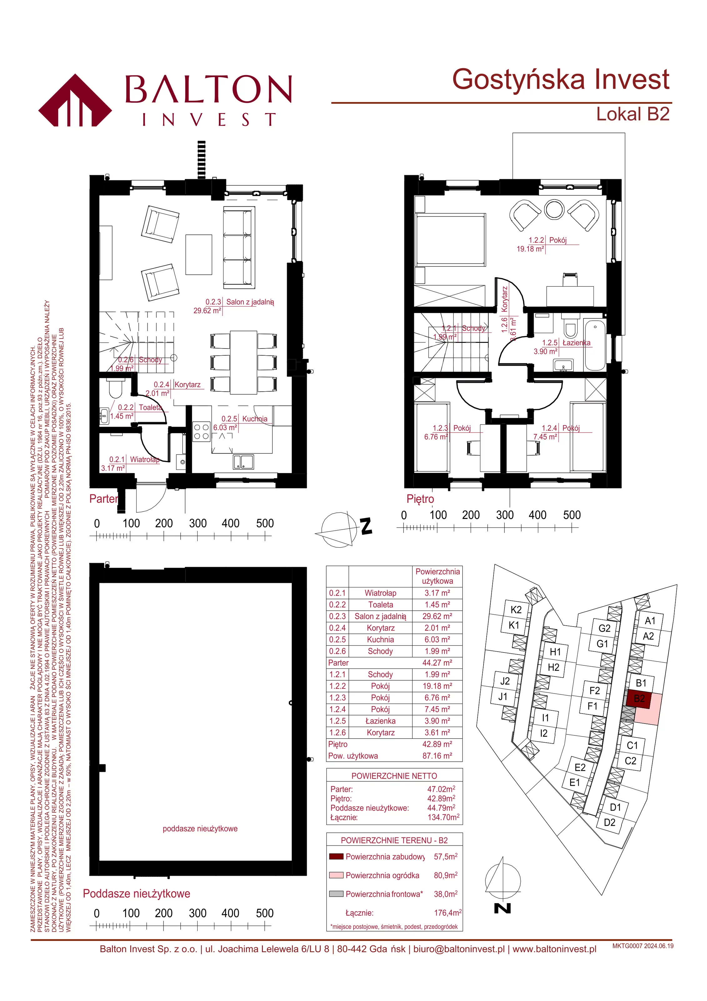 Dom 134,70 m², oferta nr B2, Gostyńska Invest, Gdańsk, Kokoszki, Kiełpino Górne, ul. Gostyńska