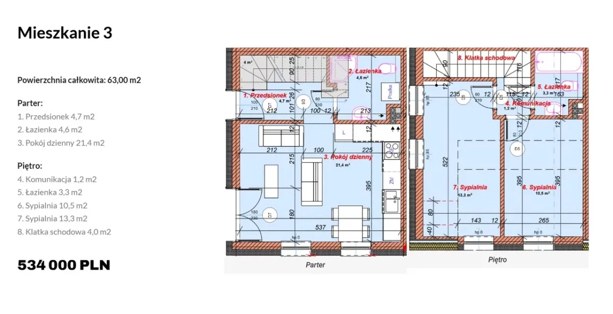 Dom 63,00 m², oferta nr , 834279, Pobiedziska, Dworcowa