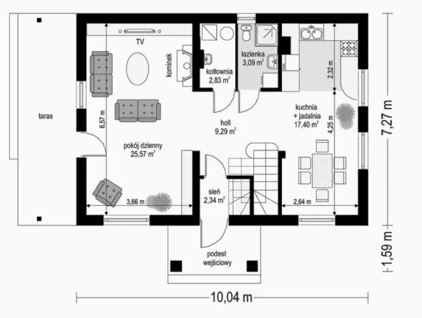 Dom i rezydencja 90,00 m², oferta nr , 833690, Harsz