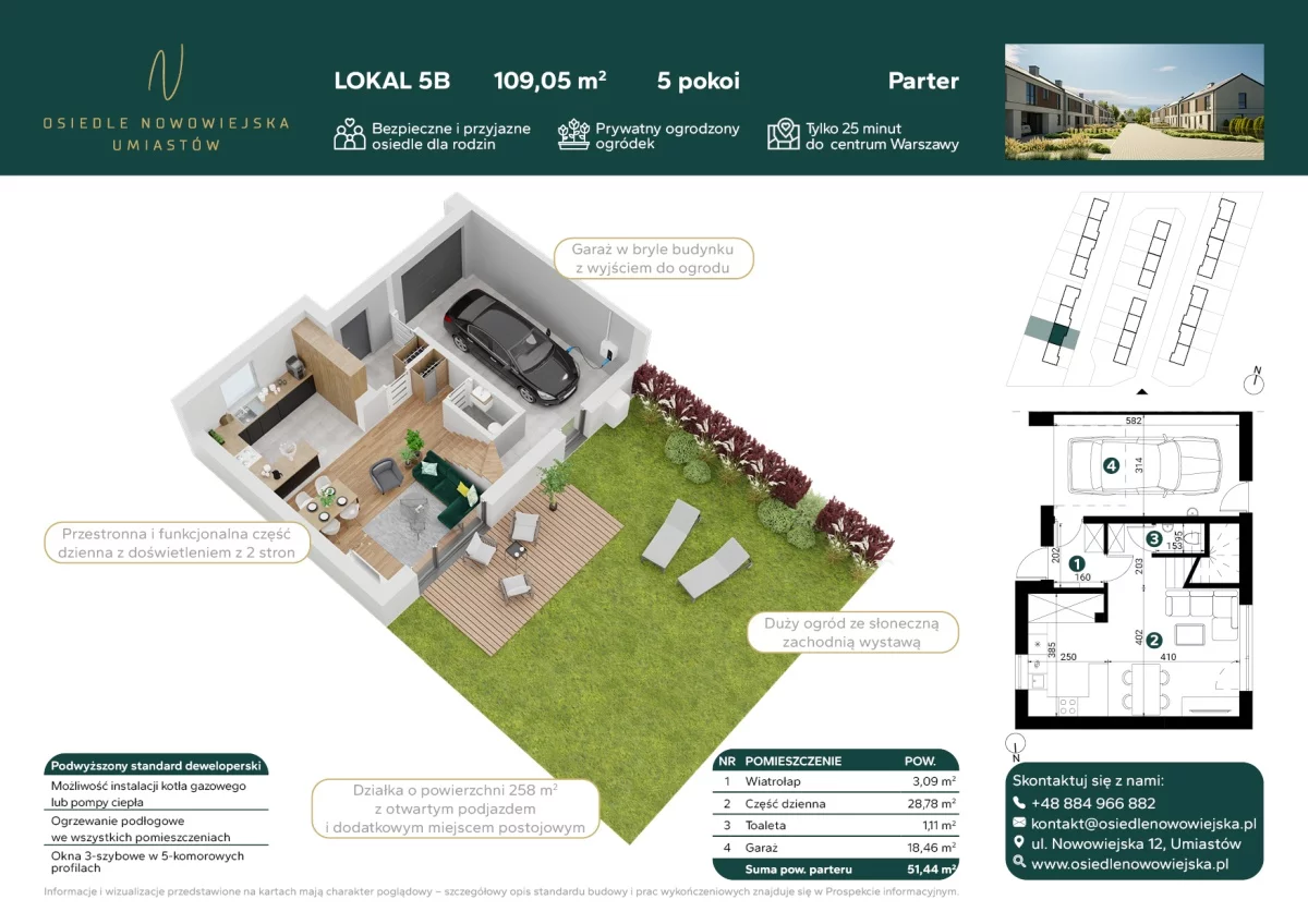 Dom 109,00 m², oferta nr , 830033, Ożarów Mazowiecki, Nowowiejska