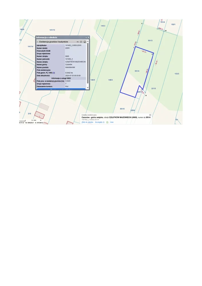 Działka 16 650,00 m², oferta nr , 833429, Cząstków Mazowiecki