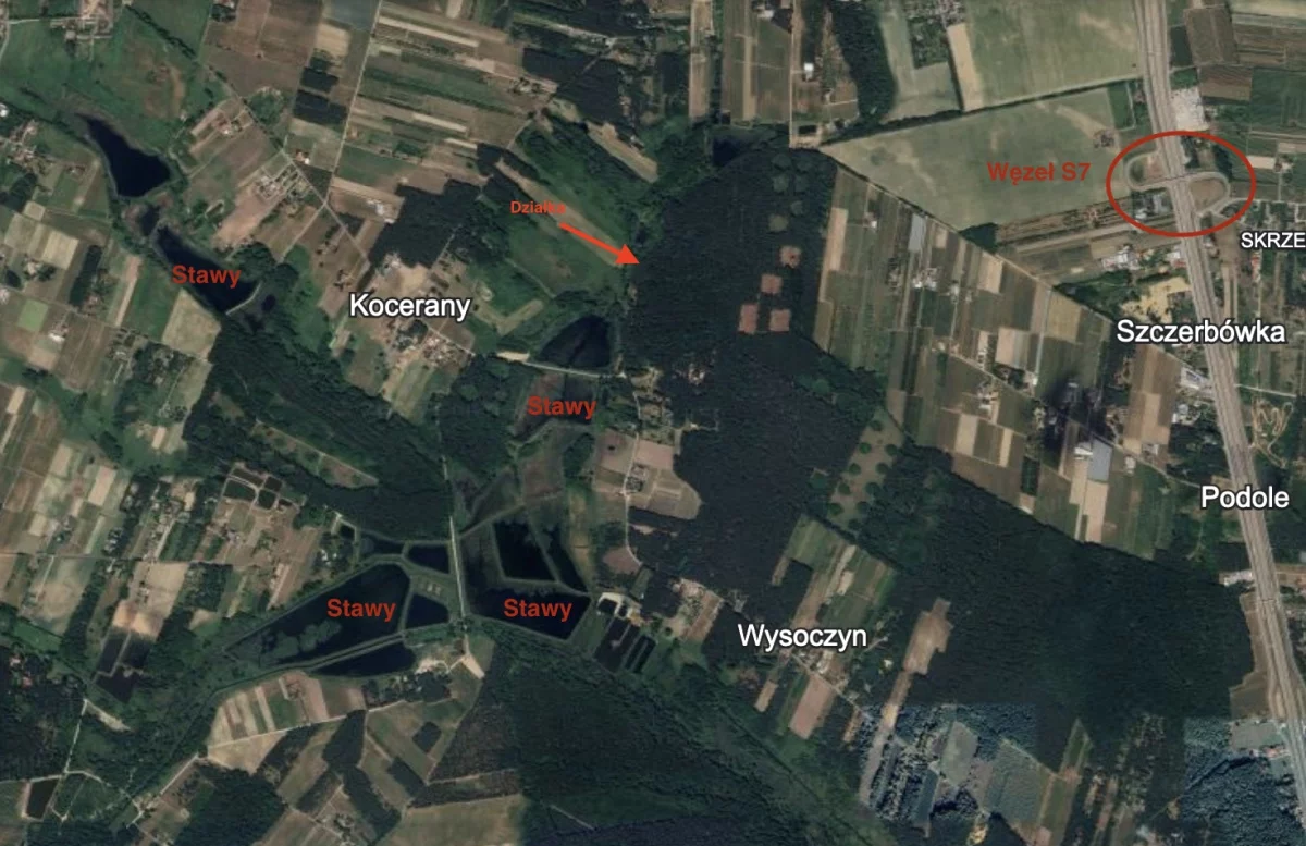 Działka 1 020,00 m², oferta nr , 833913, Kocerany, Leśna