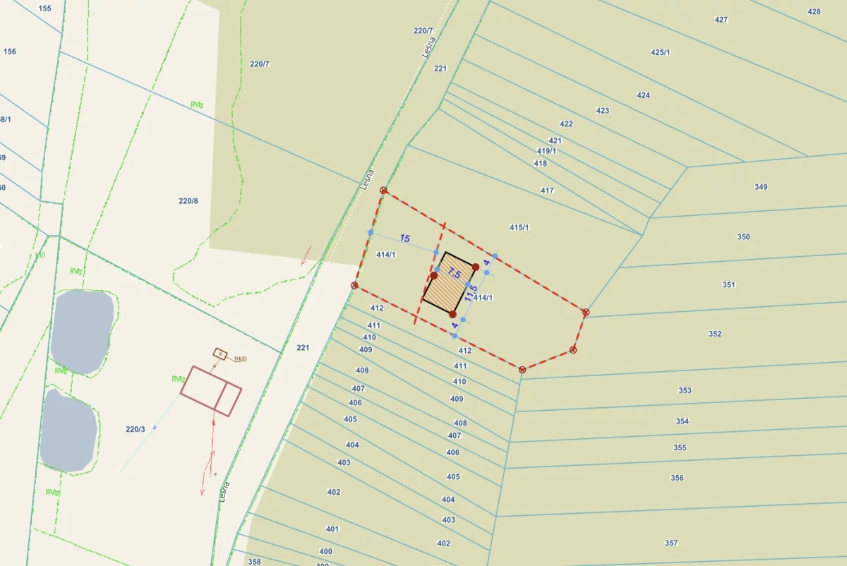 Działka 1 020,00 m², oferta nr , 833913, Kocerany, Leśna
