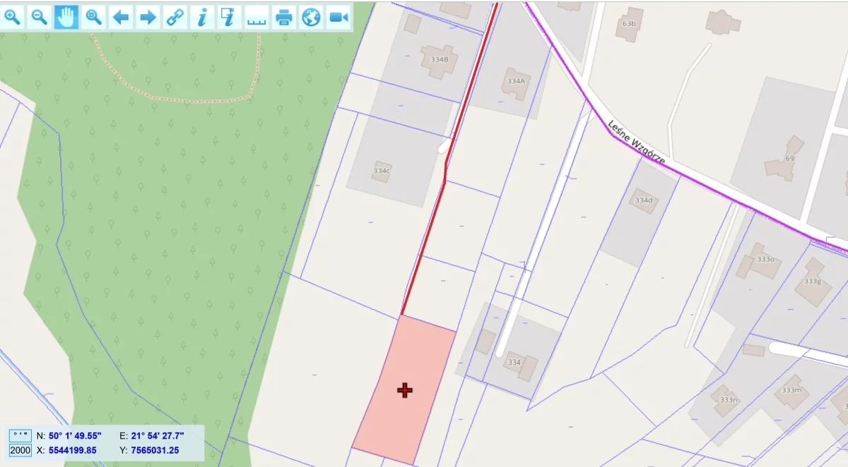 Działka 2 300,00 m², oferta nr , 834226, Boguchwała, Leśne Wzgórze