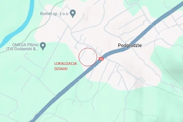 Działka 800,00 m², Dębica, Miejscowość Podgrodzie, Sprzedaż