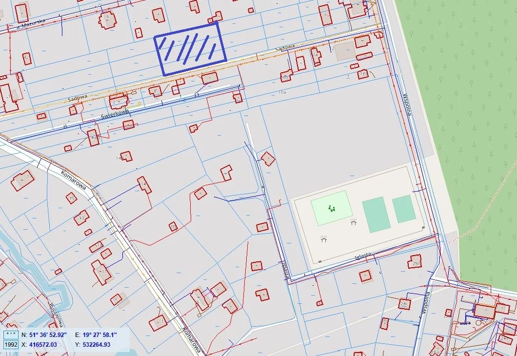 Działka 1 500,00 m², Tuszyn, Rydzynki, Sadowa, Sprzedaż