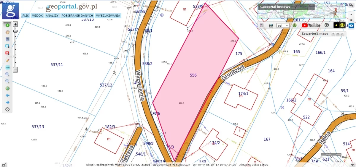 Działka 1 502,00 m², oferta nr , 833717, Wilkowice, Wyzwolenia