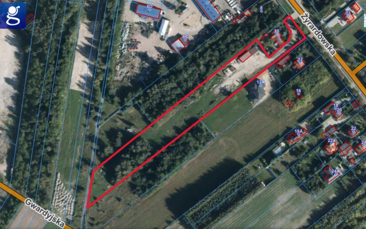 Działka 10 471,00 m², oferta nr , 830908, Sochaczew, Żyrardowska-idx