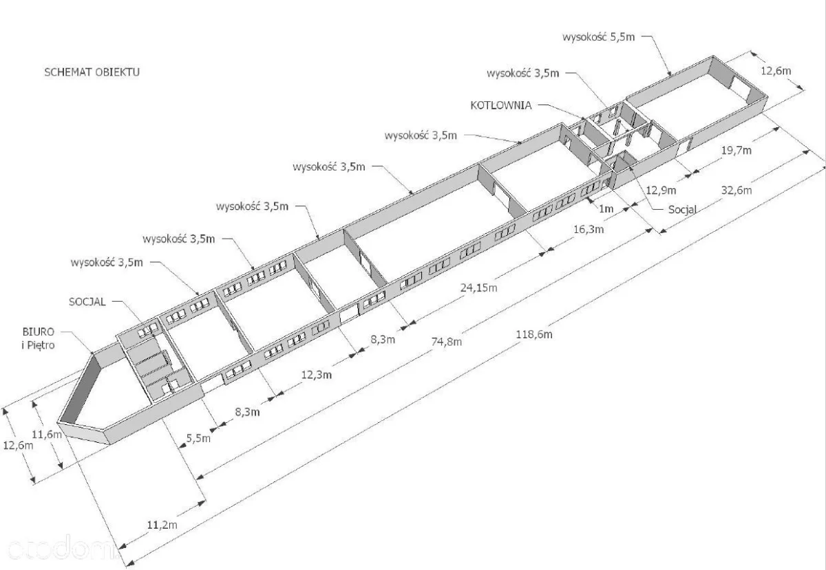 Magazyn 1 500,00 m², Milanówek, Sprzedaż