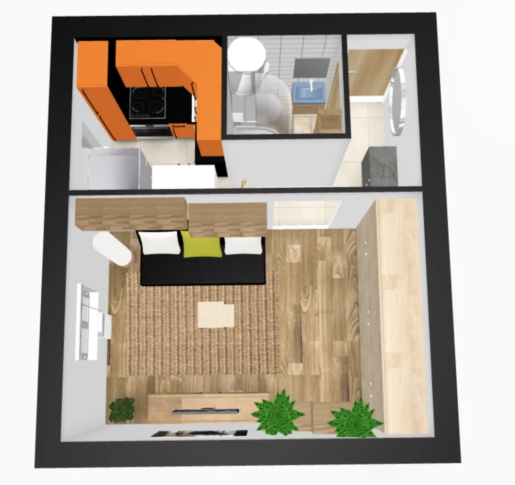 1 pokój, mieszkanie 26,00 m², piętro 1, oferta nr , 833749, Zabrze, Damrota
