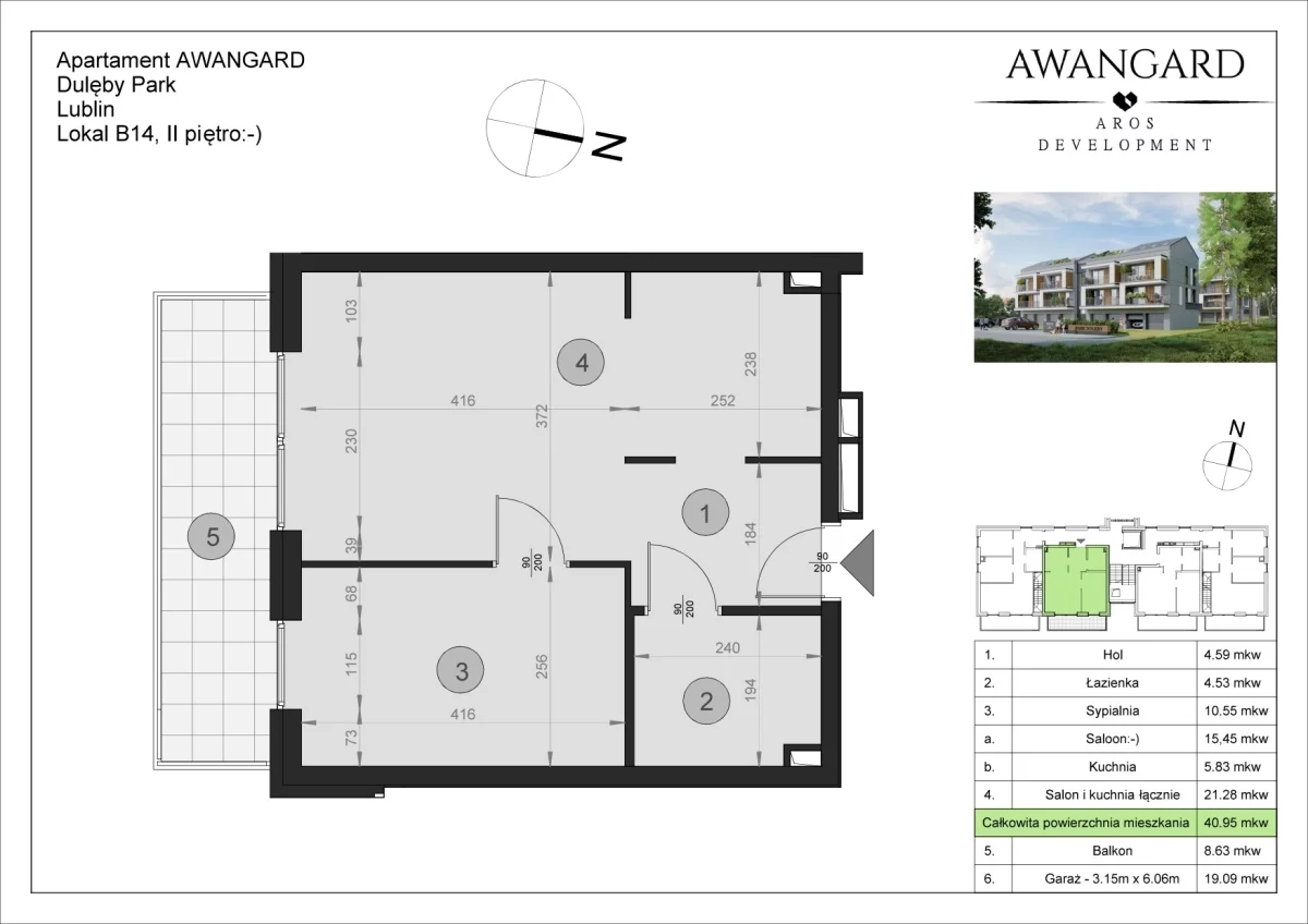 2 pokoje, mieszkanie 41,00 m², piętro 2, oferta nr , 832885, Lublin, Kośminek, Kośminek, Kazimierza Dulęby