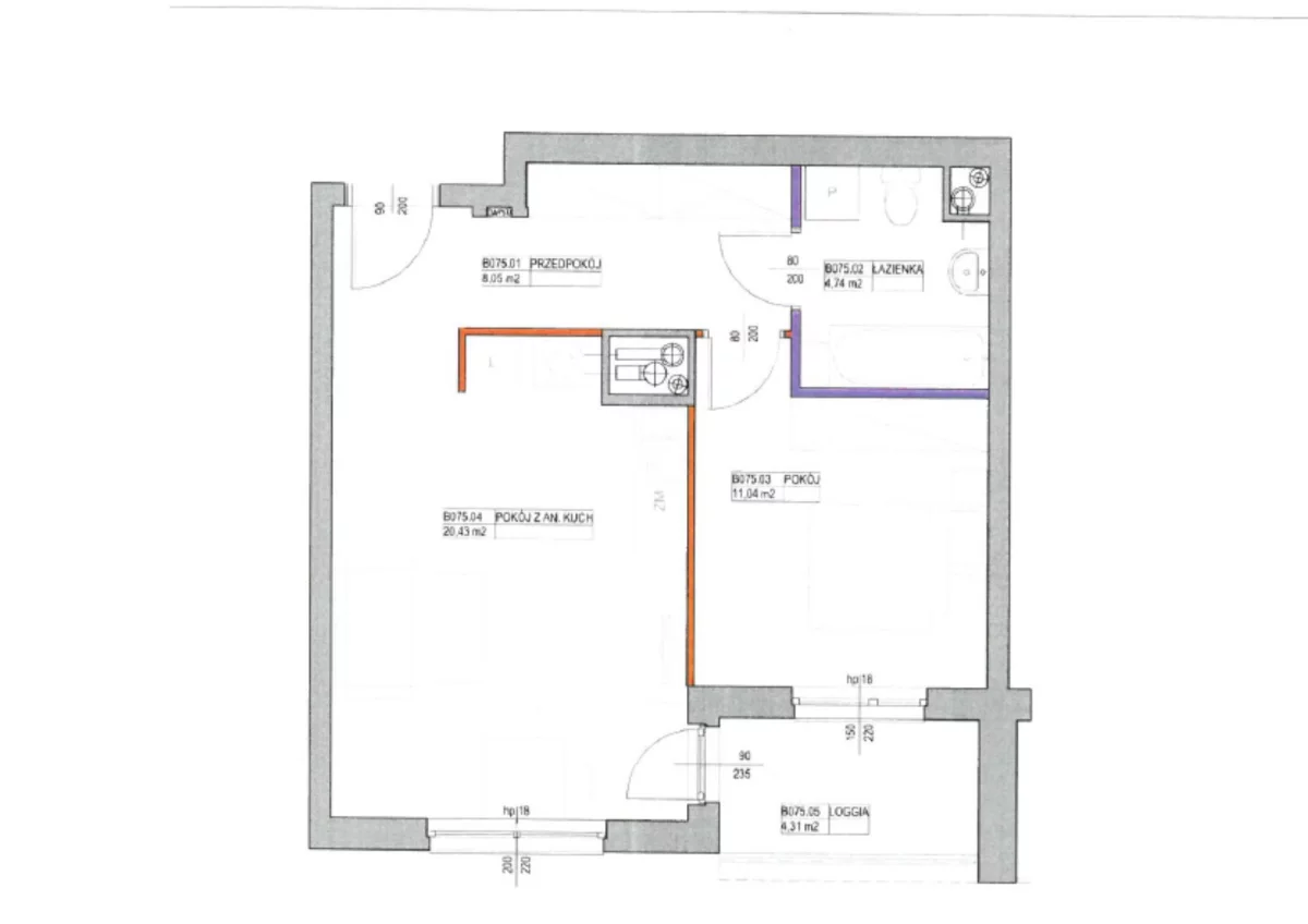 2 pokoje, mieszkanie 44,00 m², piętro 3, oferta nr , 833900, Warszawa, Białołęka, Białołęka, Marywilska