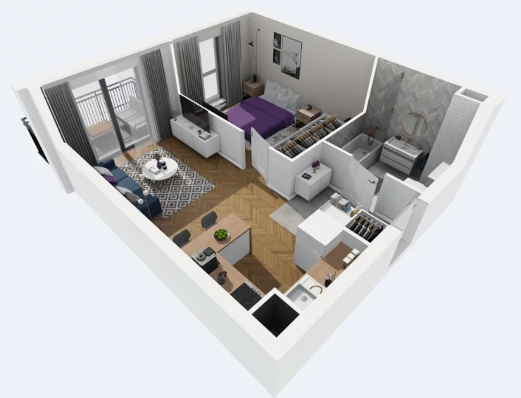 2 pokoje, mieszkanie 40,00 m², piętro 2, oferta nr , 834071, Kraków, Podgórze, Rydlówka