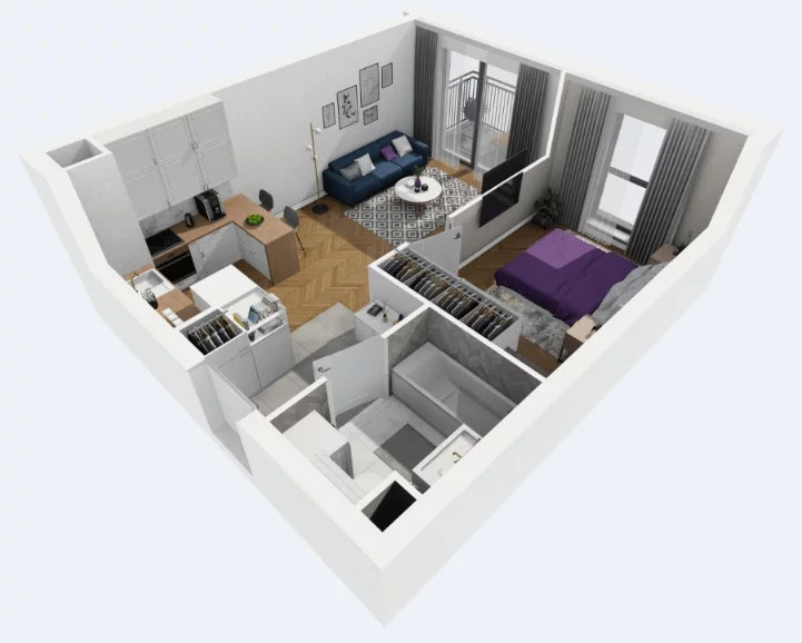 2 pokoje, mieszkanie 40,00 m², piętro 2, oferta nr , 834071, Kraków, Podgórze, Rydlówka