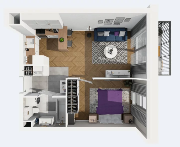2 pokoje, mieszkanie 40,00 m², piętro 2, oferta nr , 834071, Kraków, Podgórze, Rydlówka