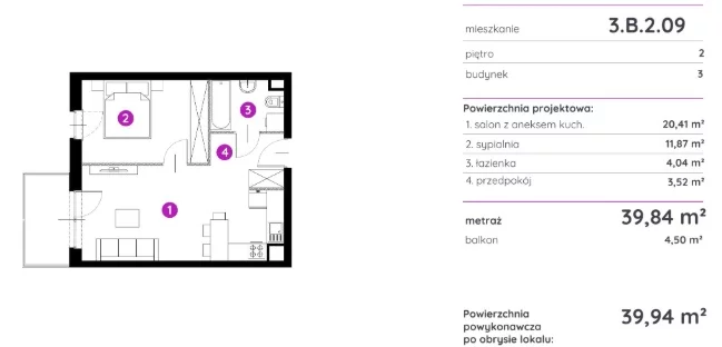2 pokoje, mieszkanie 40,00 m², piętro 2, oferta nr , 834071, Kraków, Podgórze, Rydlówka
