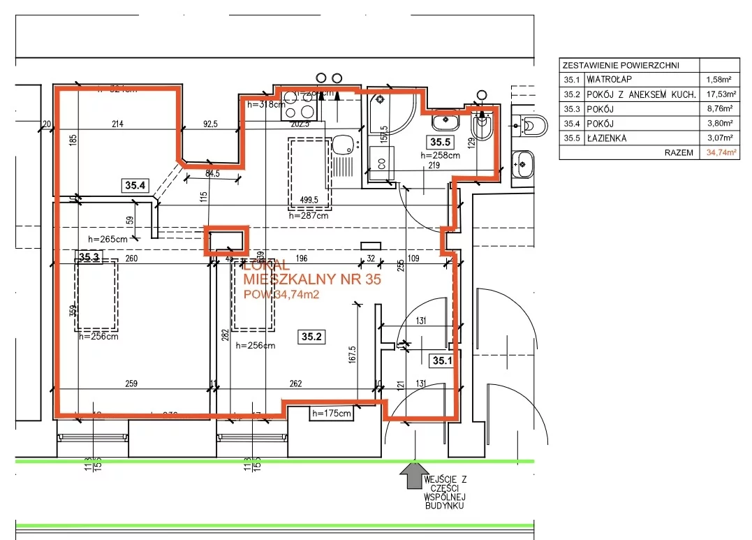 2 pokoje, mieszkanie 35,00 m², piętro 4, oferta nr , 833713, Kraków, pl. Wolnica