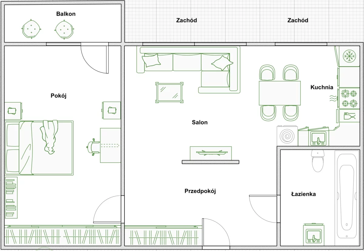 2 pokoje, mieszkanie 59,00 m², piętro 4, oferta nr , 833958, Zabrze, Curie-Skłodowskiej