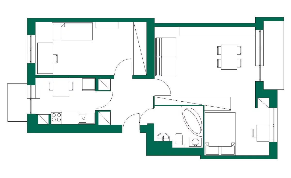 2 pokoje, mieszkanie 58,00 m², piętro 3, oferta nr , 833944, Kraków, Krowodrza, Nowa Wieś