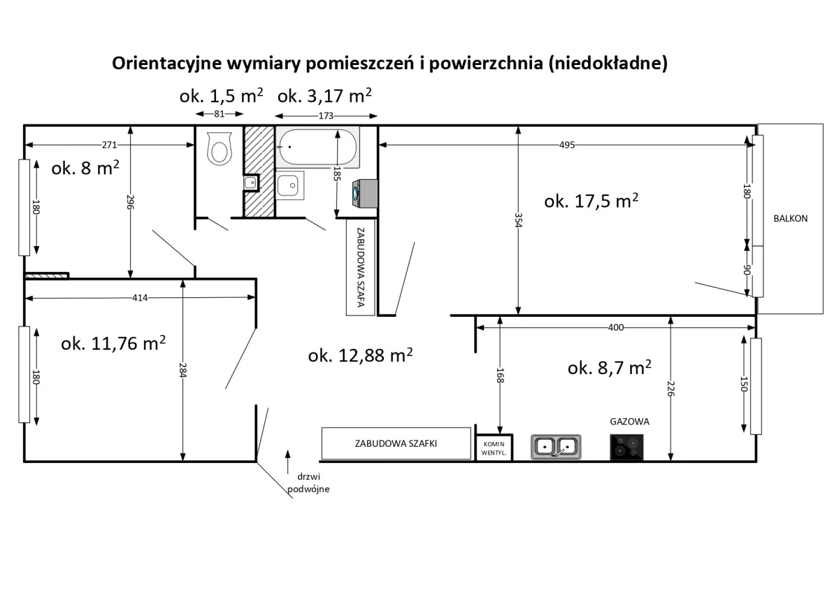 Mieszkanie trzypokojowe 64,00 m², Gdynia, Karwiny, Buraczana, Sprzedaż